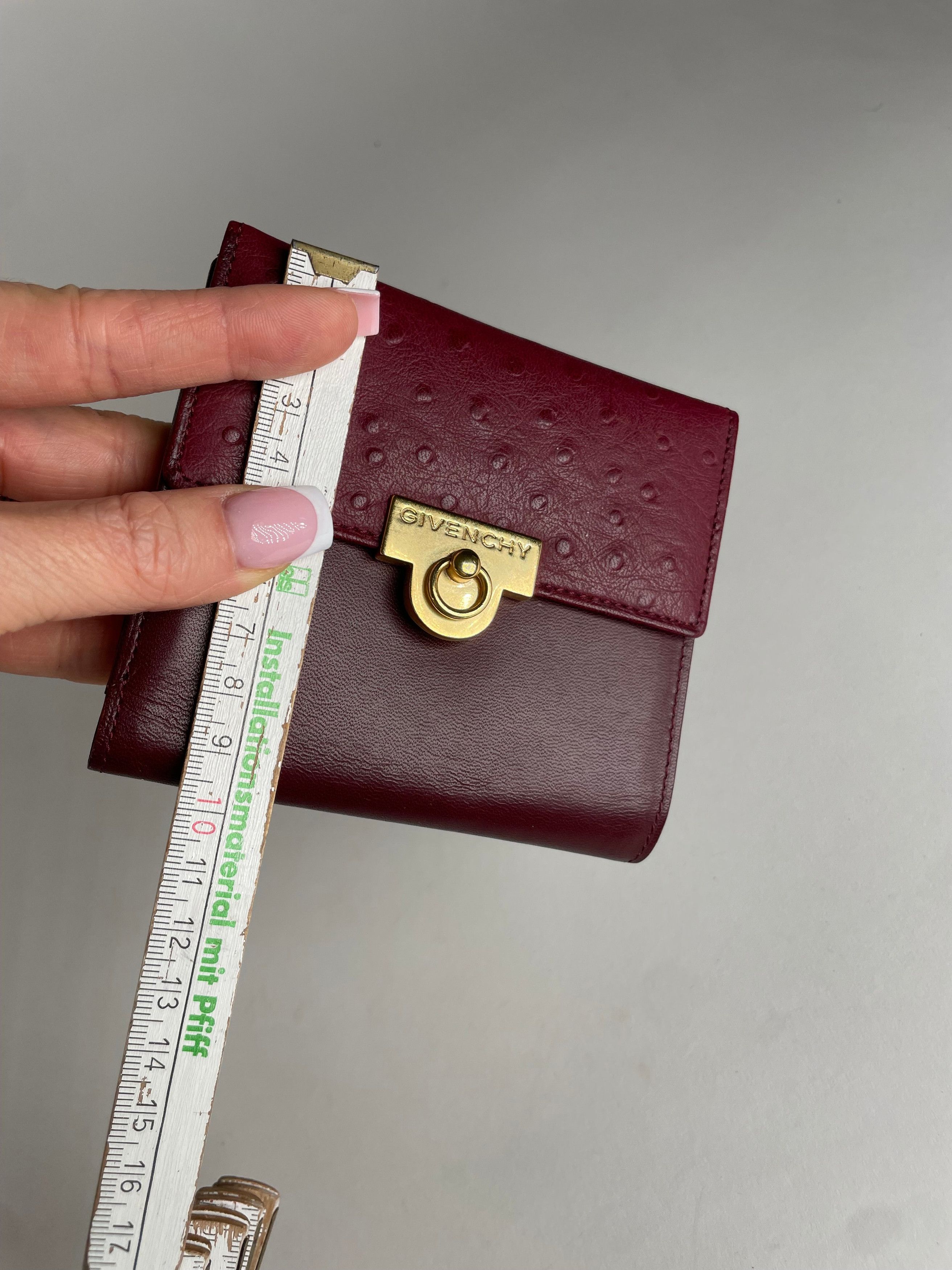 Givenchy Vintage Ostrich Leather Wallet purple Size ONE SIZE - 6 Thumbnail