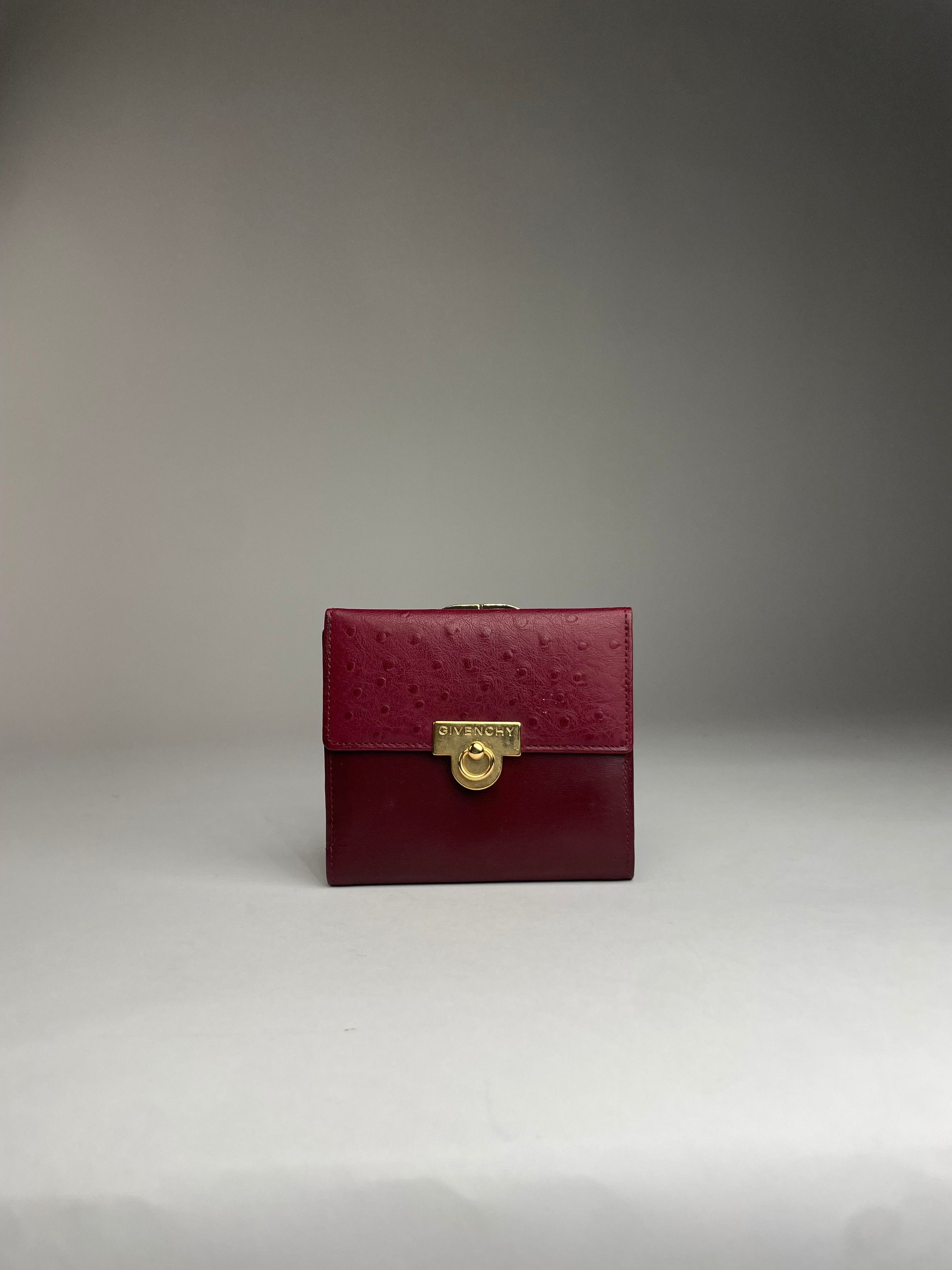 Givenchy Vintage Ostrich Leather Wallet purple Size ONE SIZE - 7 Thumbnail