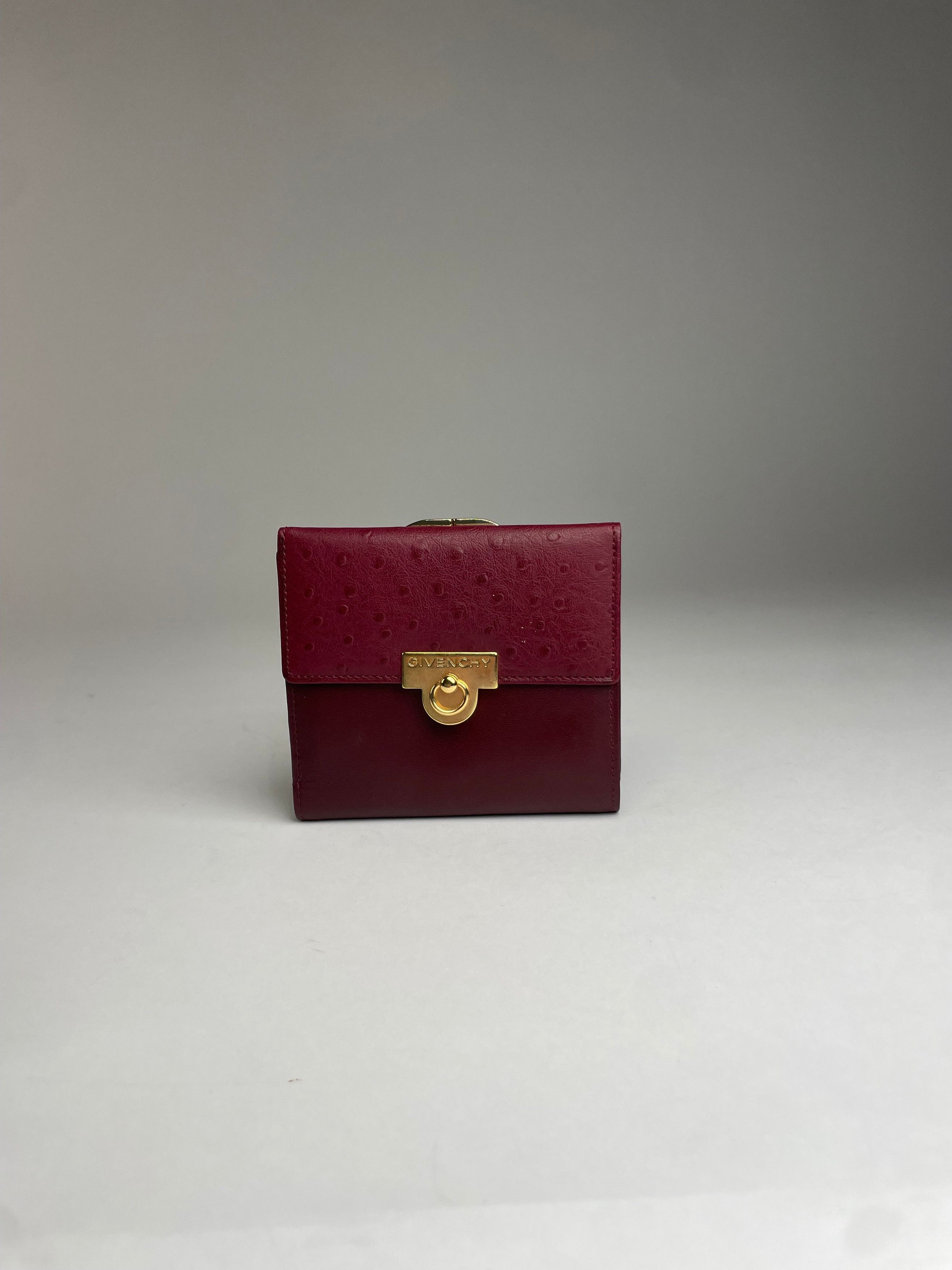 Givenchy Vintage Ostrich Leather Wallet purple Size ONE SIZE - 9 Thumbnail