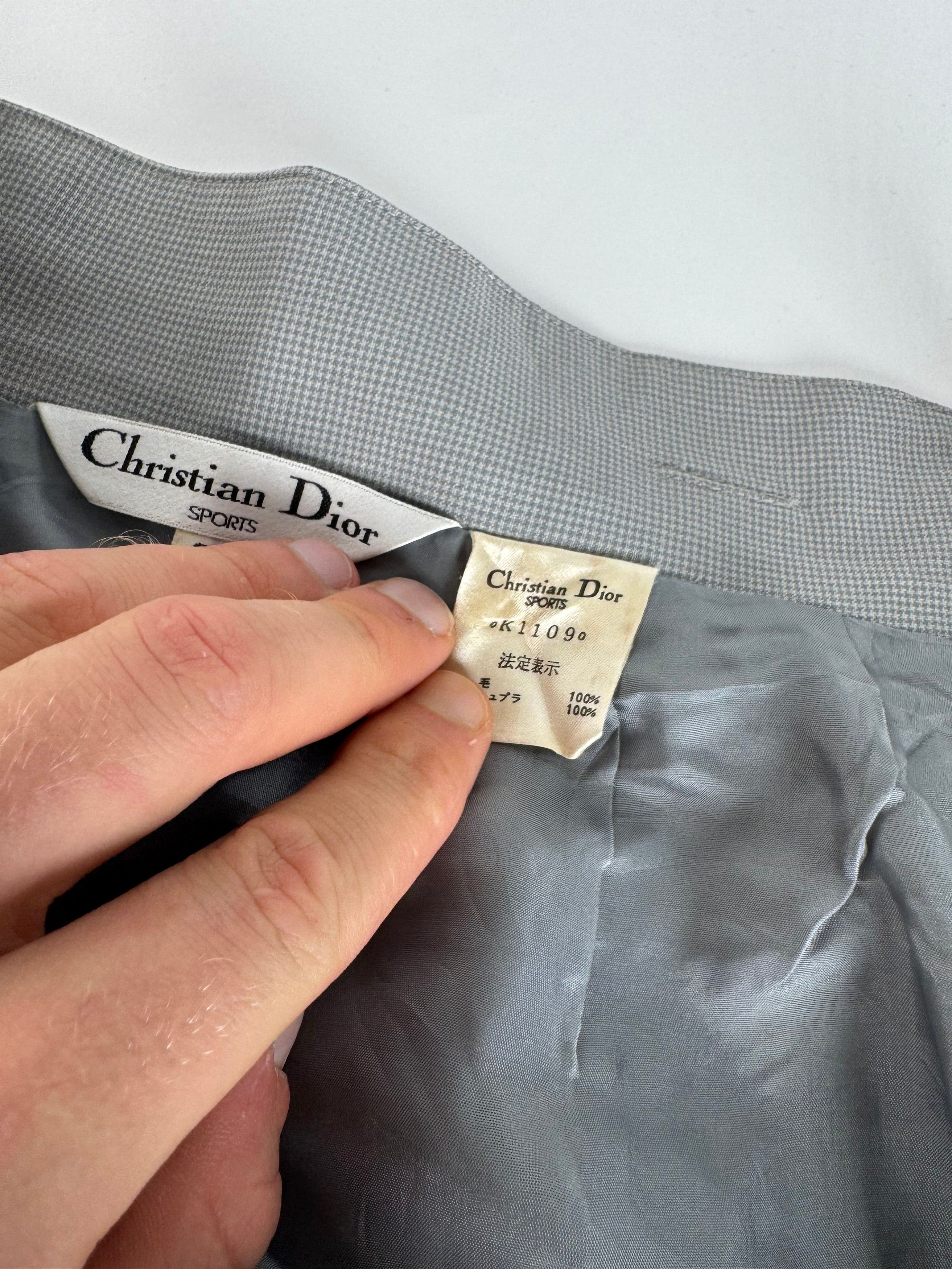 Dior Vintage Skirt Checked Grey White S Size 27" / US 4 / IT 40 - 13 Thumbnail