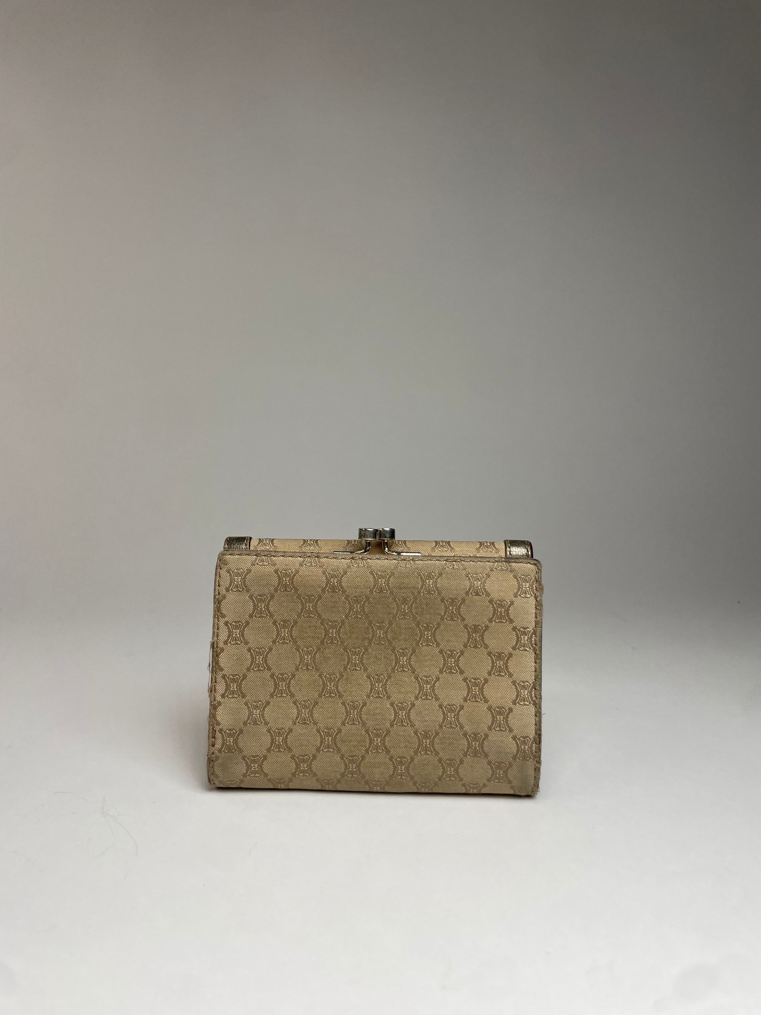 Celine Vintage Triomphe Monogram Canvas Leather Wallet Brown Bronze Size ONE SIZE - 10 Thumbnail
