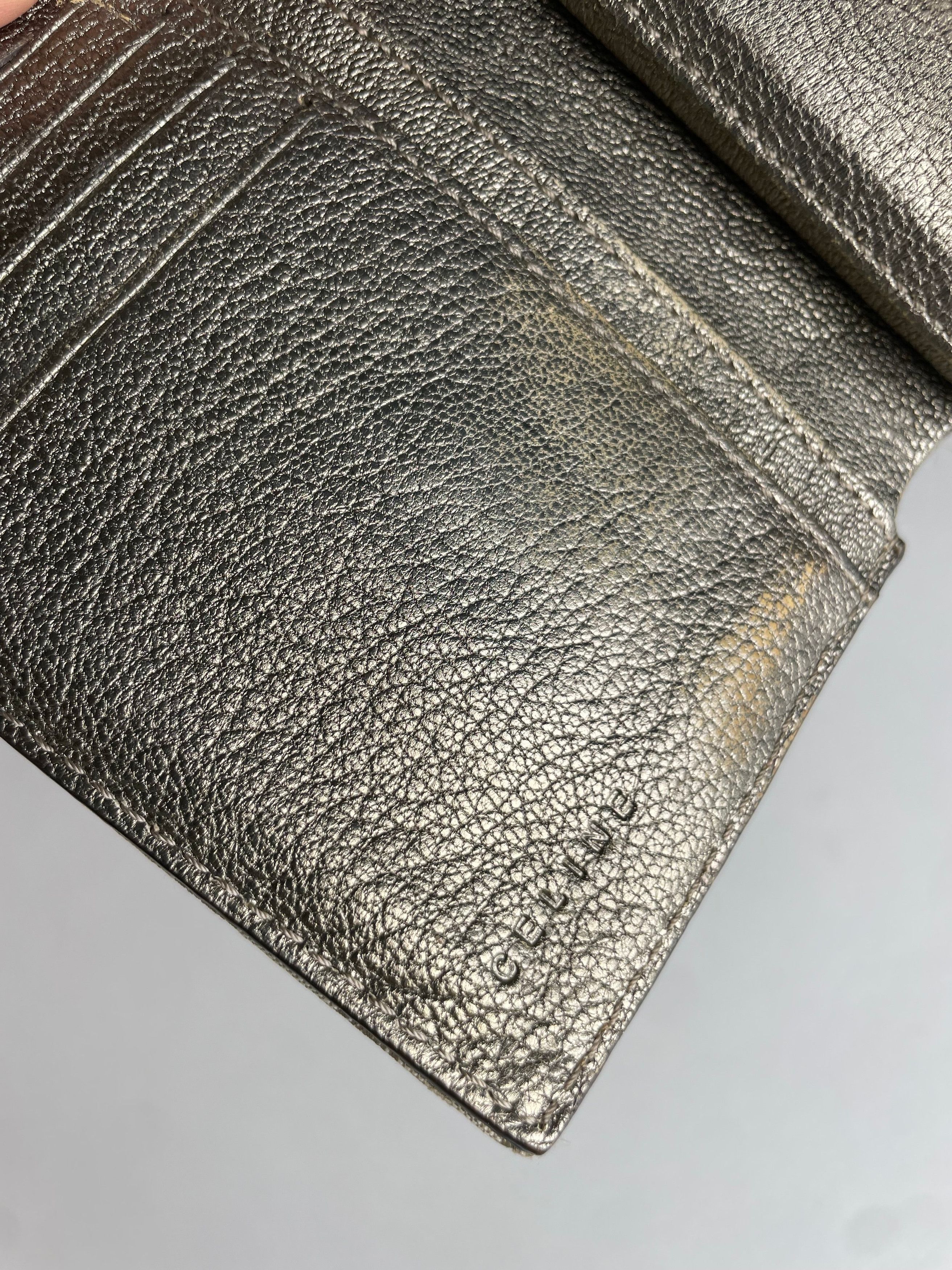 Celine Vintage Triomphe Monogram Canvas Leather Wallet Brown Bronze Size ONE SIZE - 5 Thumbnail