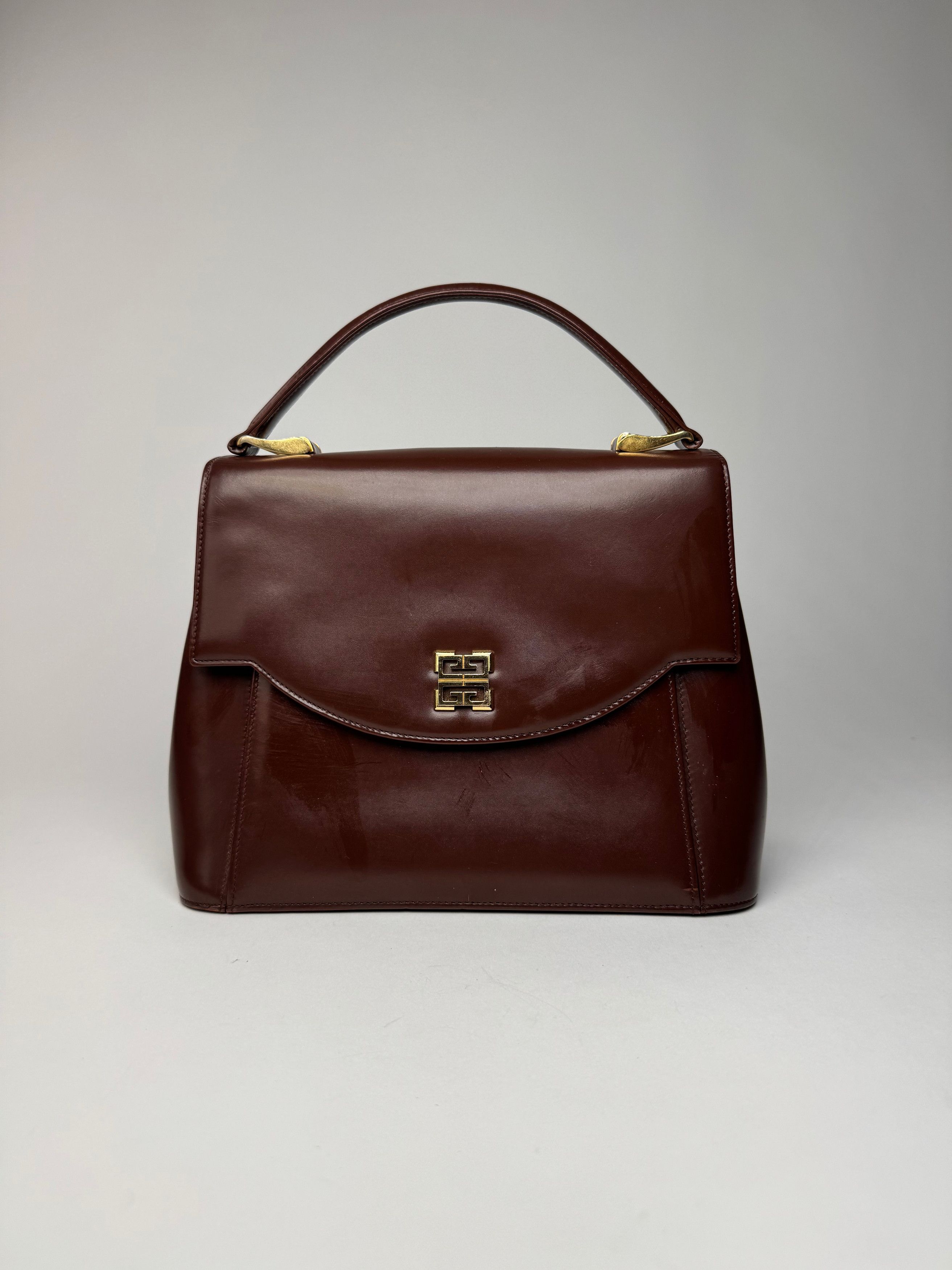 Givenchy Vintage Leather Handbag Brown Size ONE SIZE - 12 Thumbnail