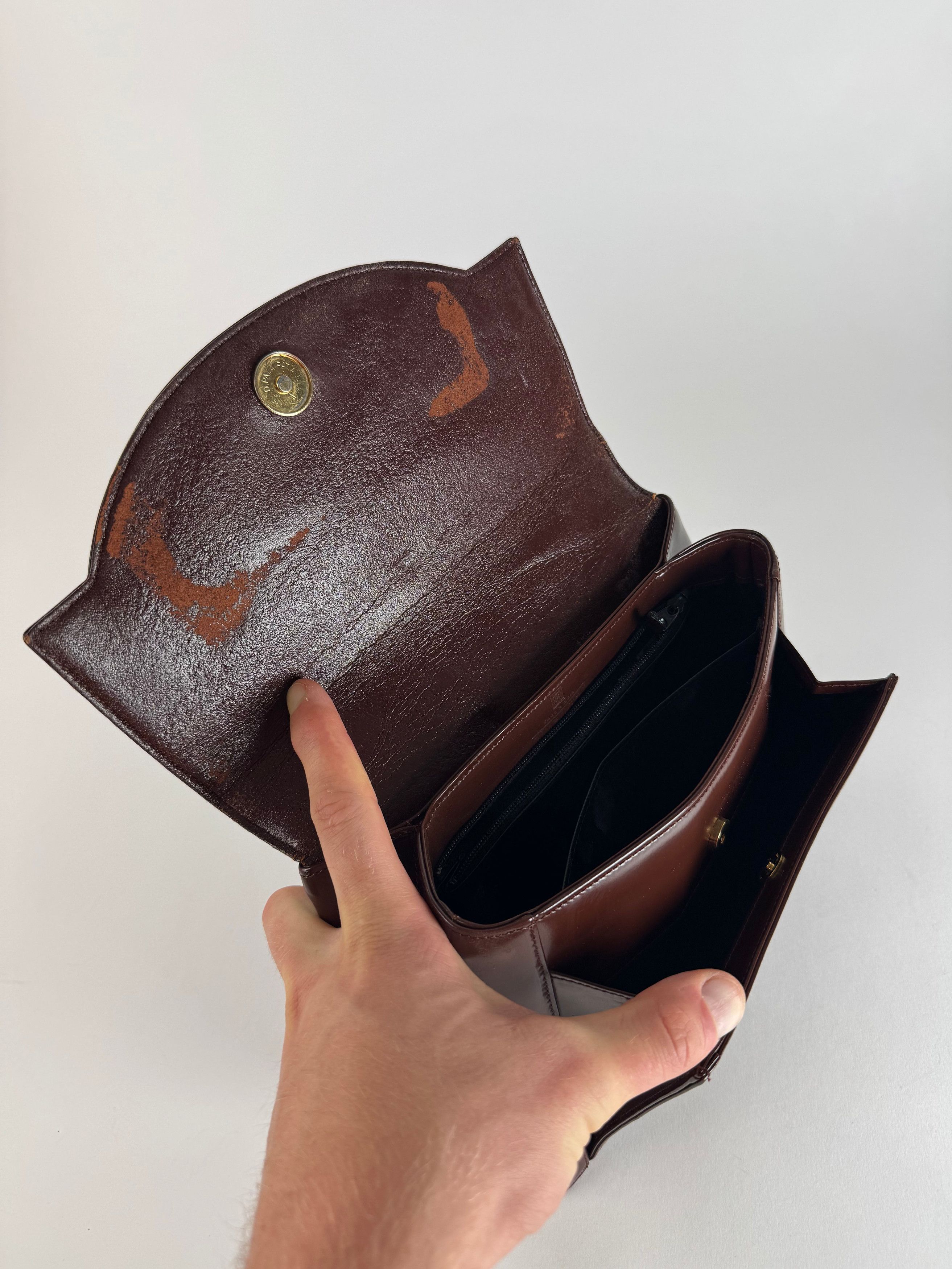 Givenchy Vintage Leather Handbag Brown Size ONE SIZE - 7 Thumbnail