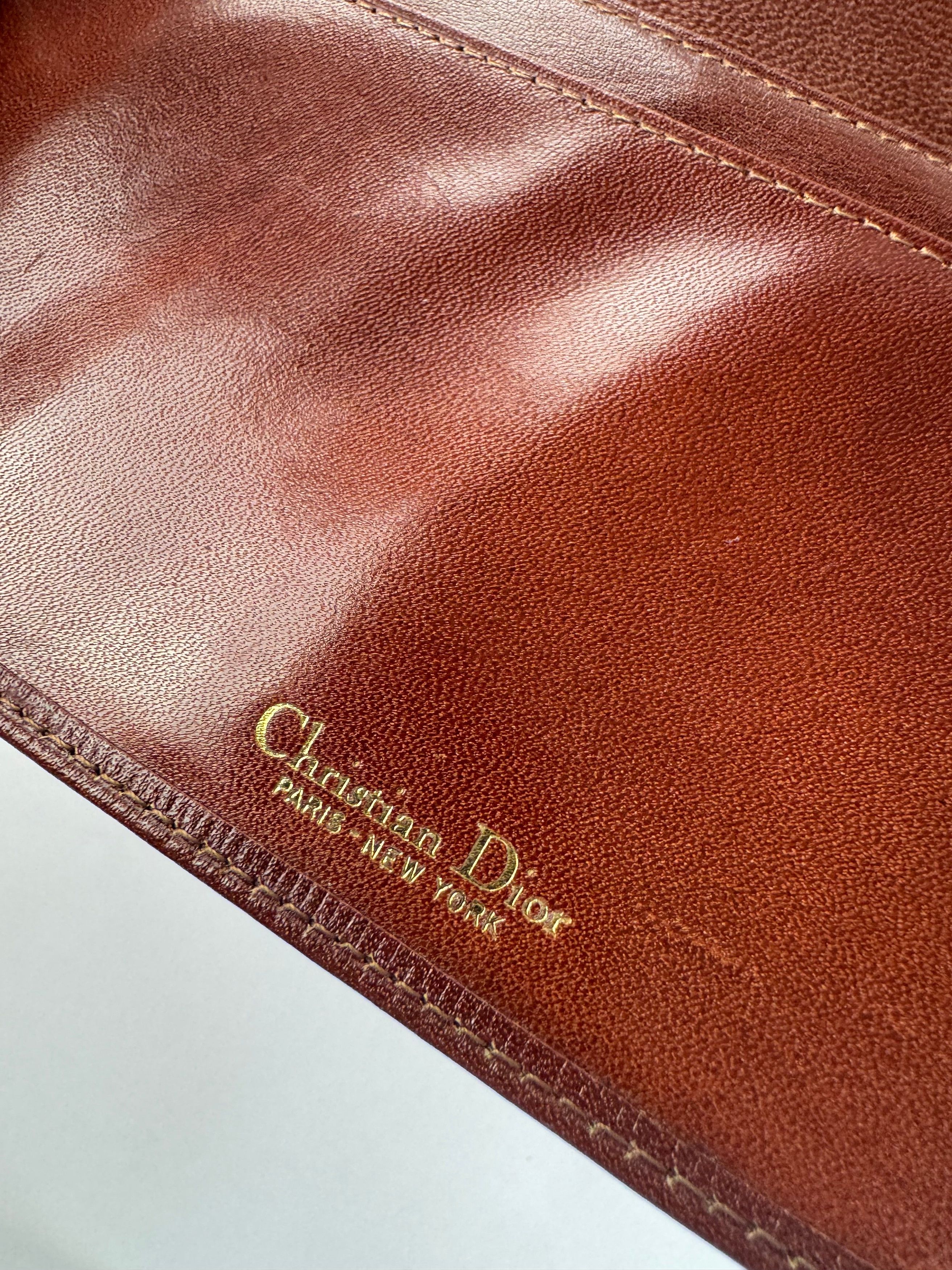 Dior Vintage Leather ID Holder / Card Holder Brown Size ONE SIZE - 4 Thumbnail