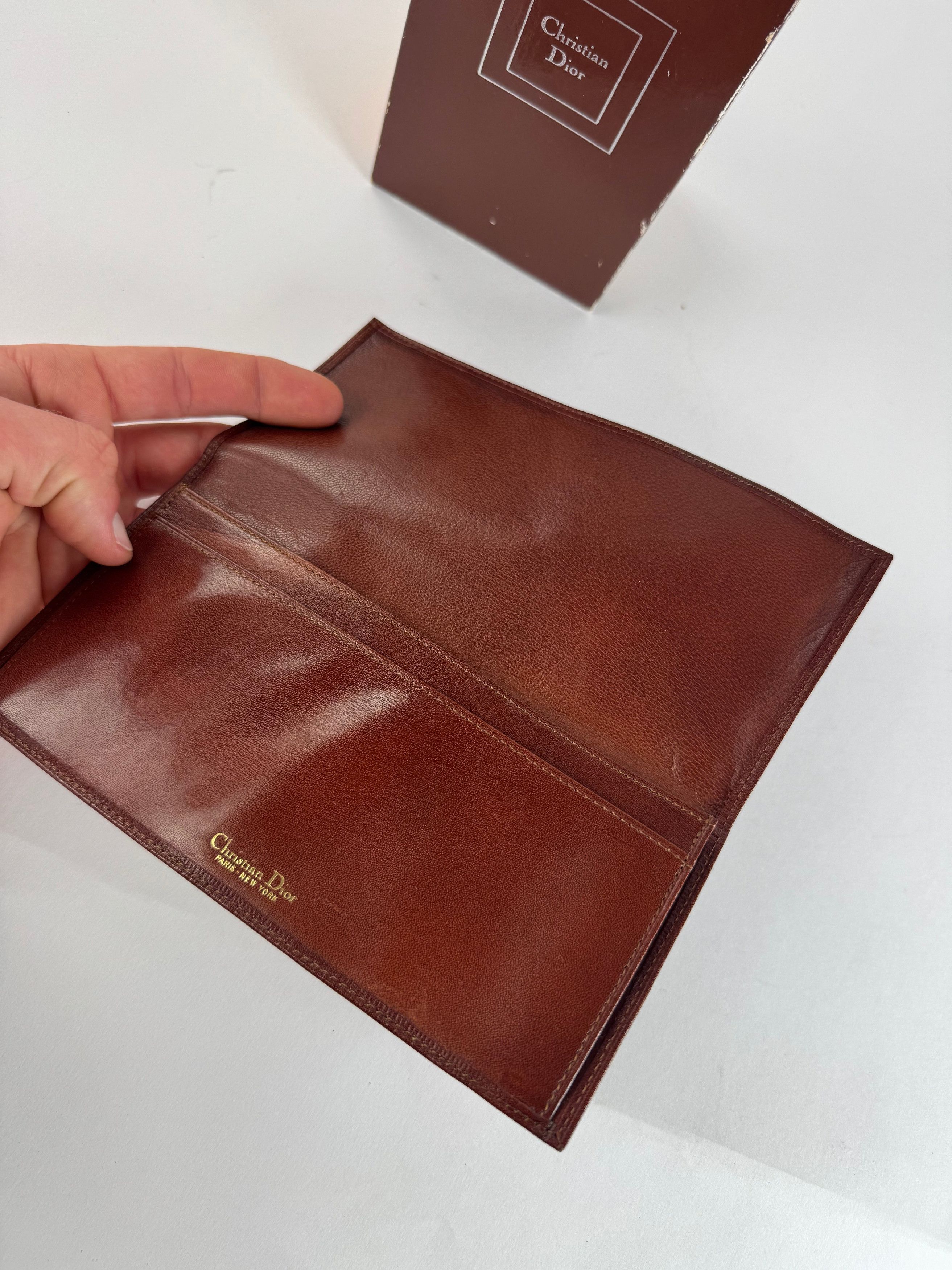 Dior Vintage Leather ID Holder / Card Holder Brown Size ONE SIZE - 3 Thumbnail