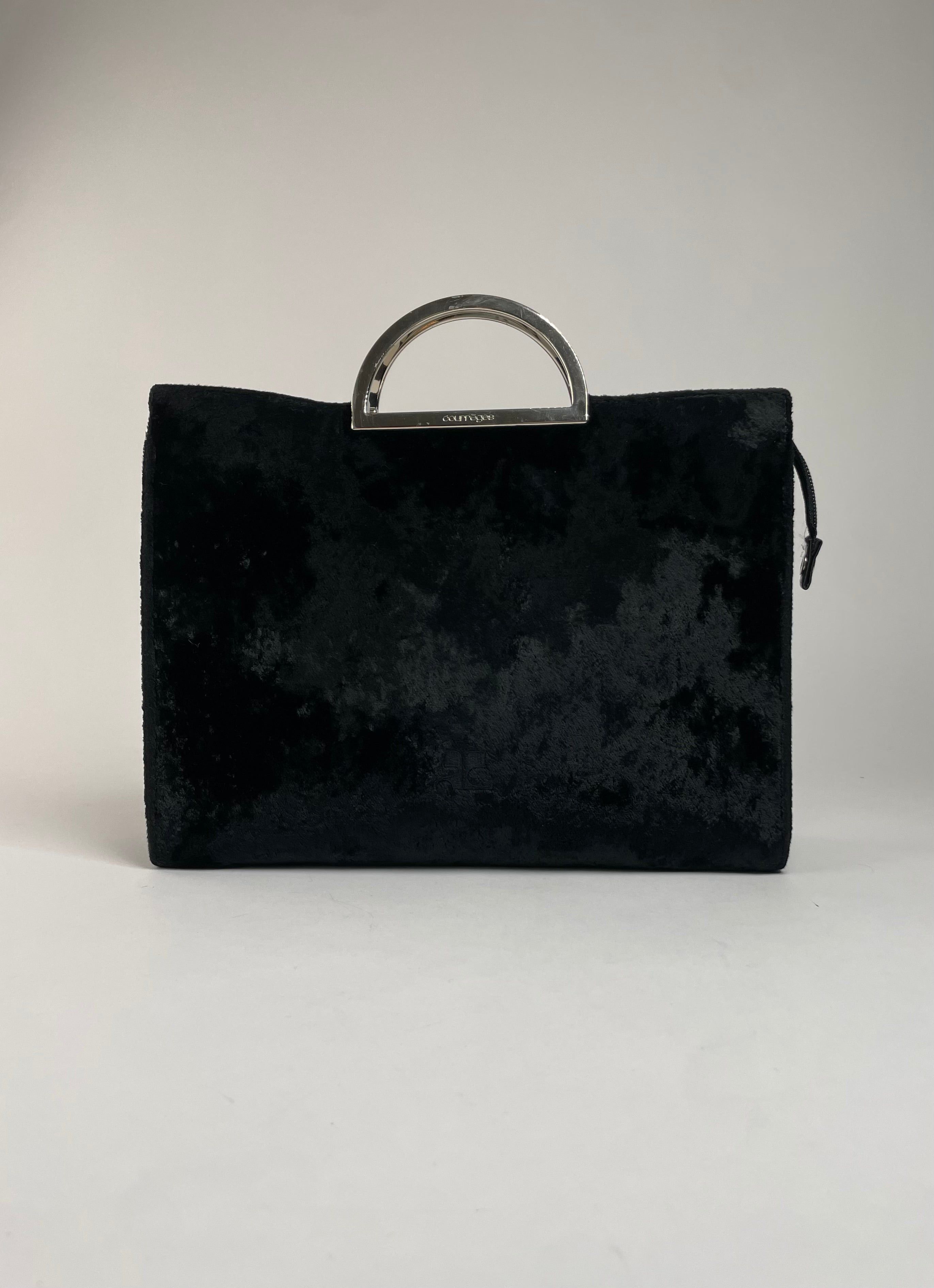 Courreges Vintage Faux fur Handbag Black Size ONE SIZE - 6 Thumbnail