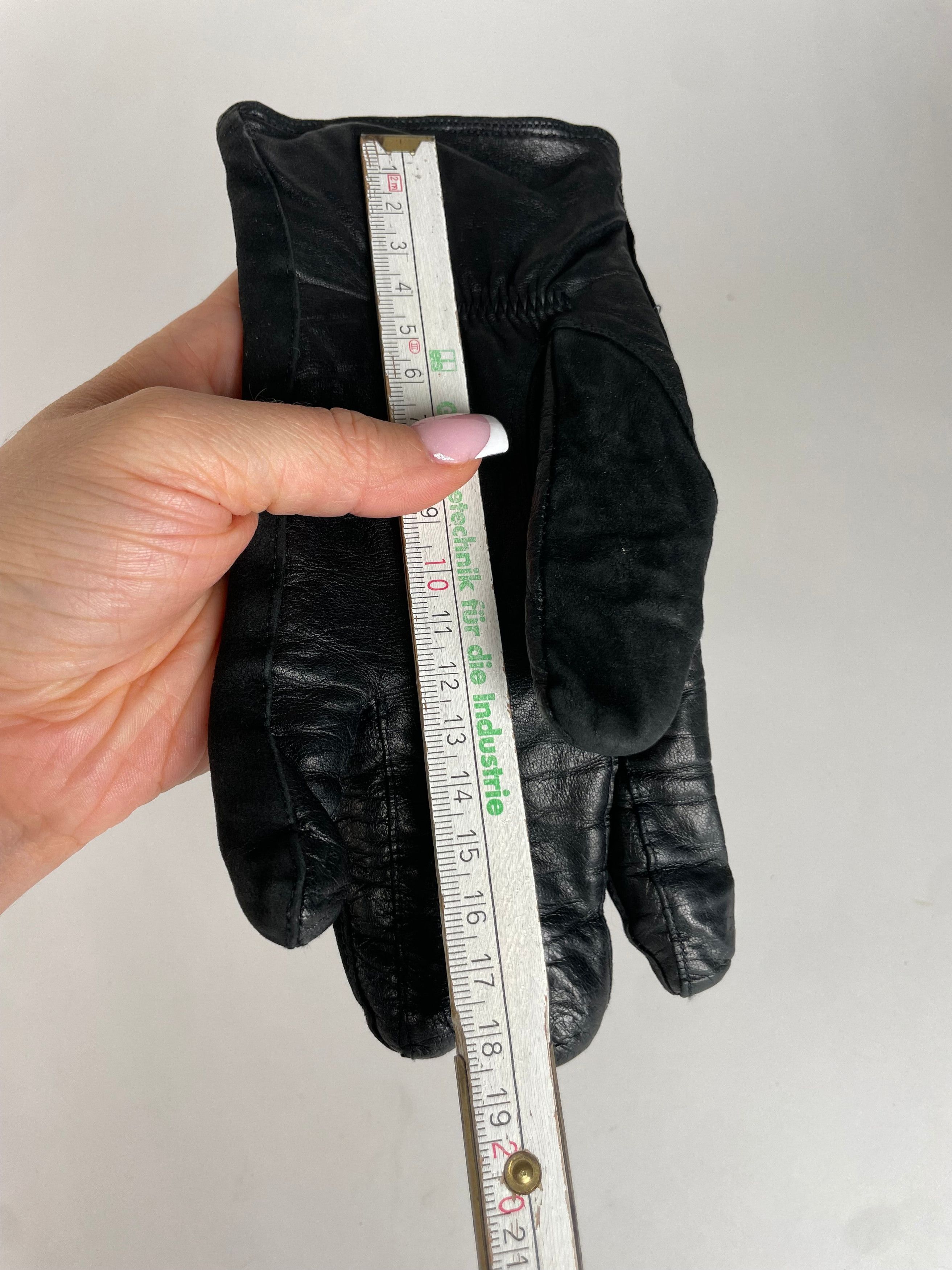 Fendi Vintage Leather Gloves Black S/M Size ONE SIZE - 4 Thumbnail