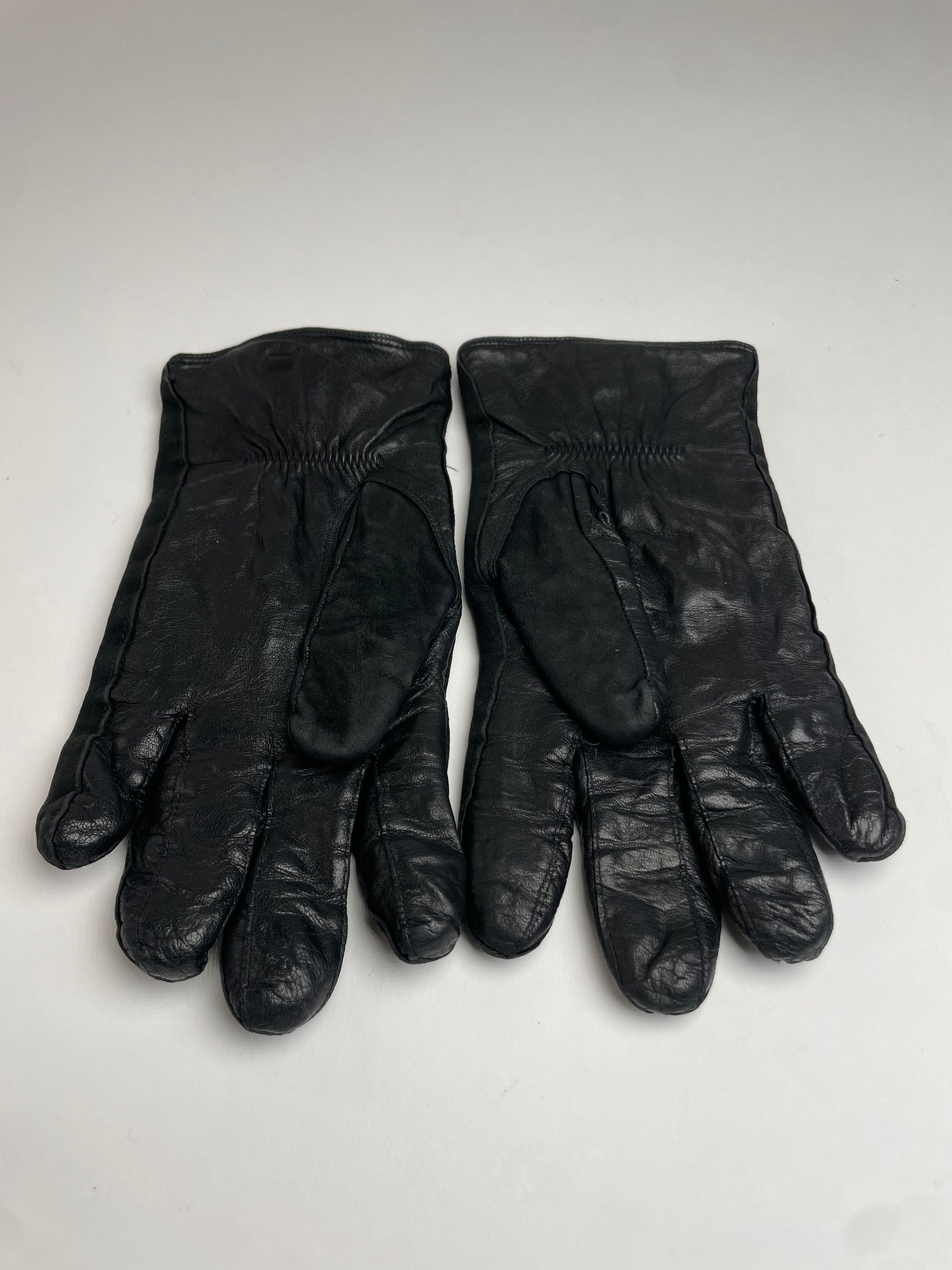 Fendi Vintage Leather Gloves Black S/M Size ONE SIZE - 2 Thumbnail