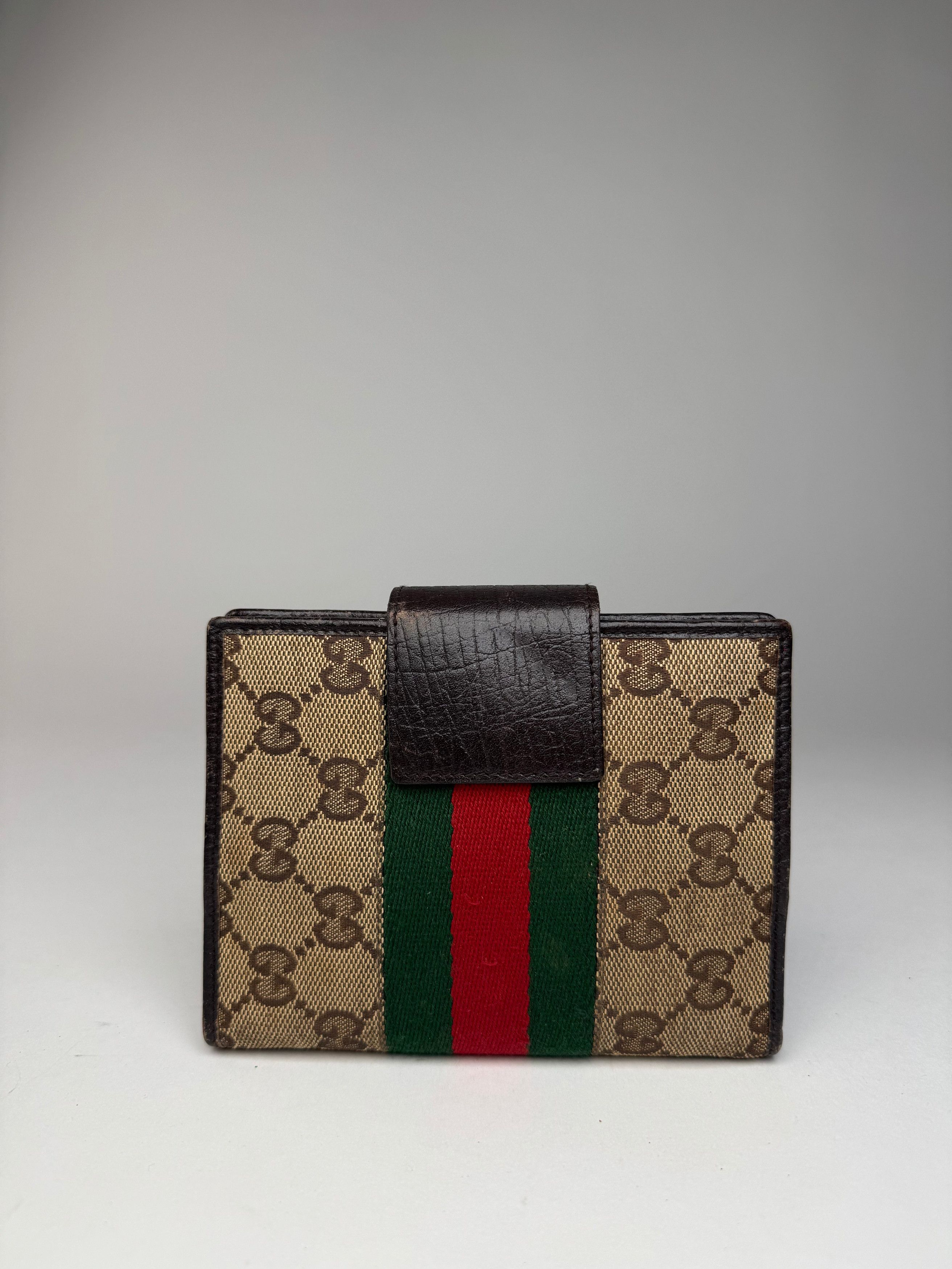Gucci Vintage Monogram Organizer Card Holder Beige Brown Size ONE SIZE - 2 Thumbnail