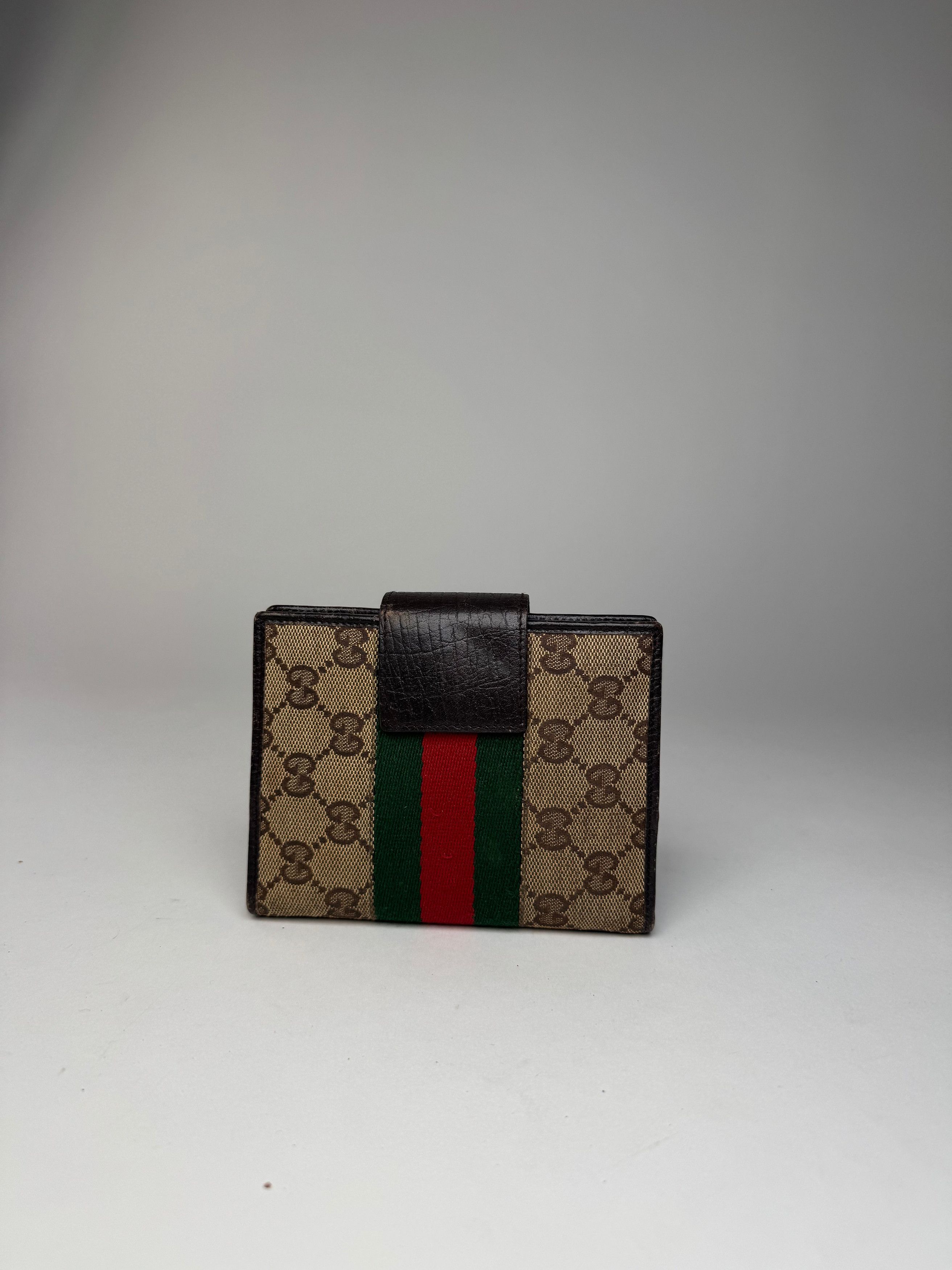 Gucci Vintage Monogram Organizer Card Holder Beige Brown Size ONE SIZE - 9 Thumbnail