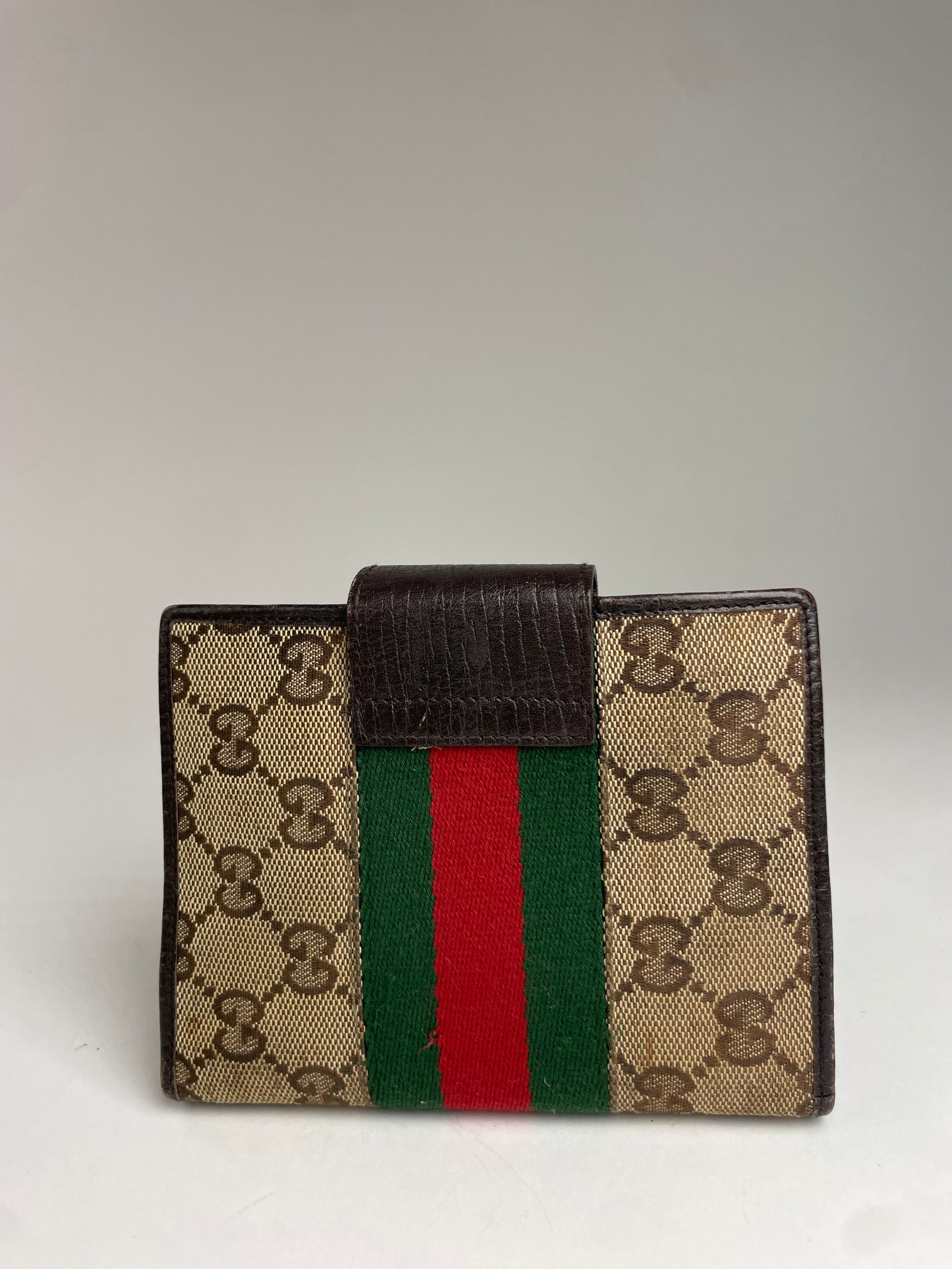 Gucci Vintage Monogram Organizer Card Holder Beige Brown Size ONE SIZE - 3 Thumbnail
