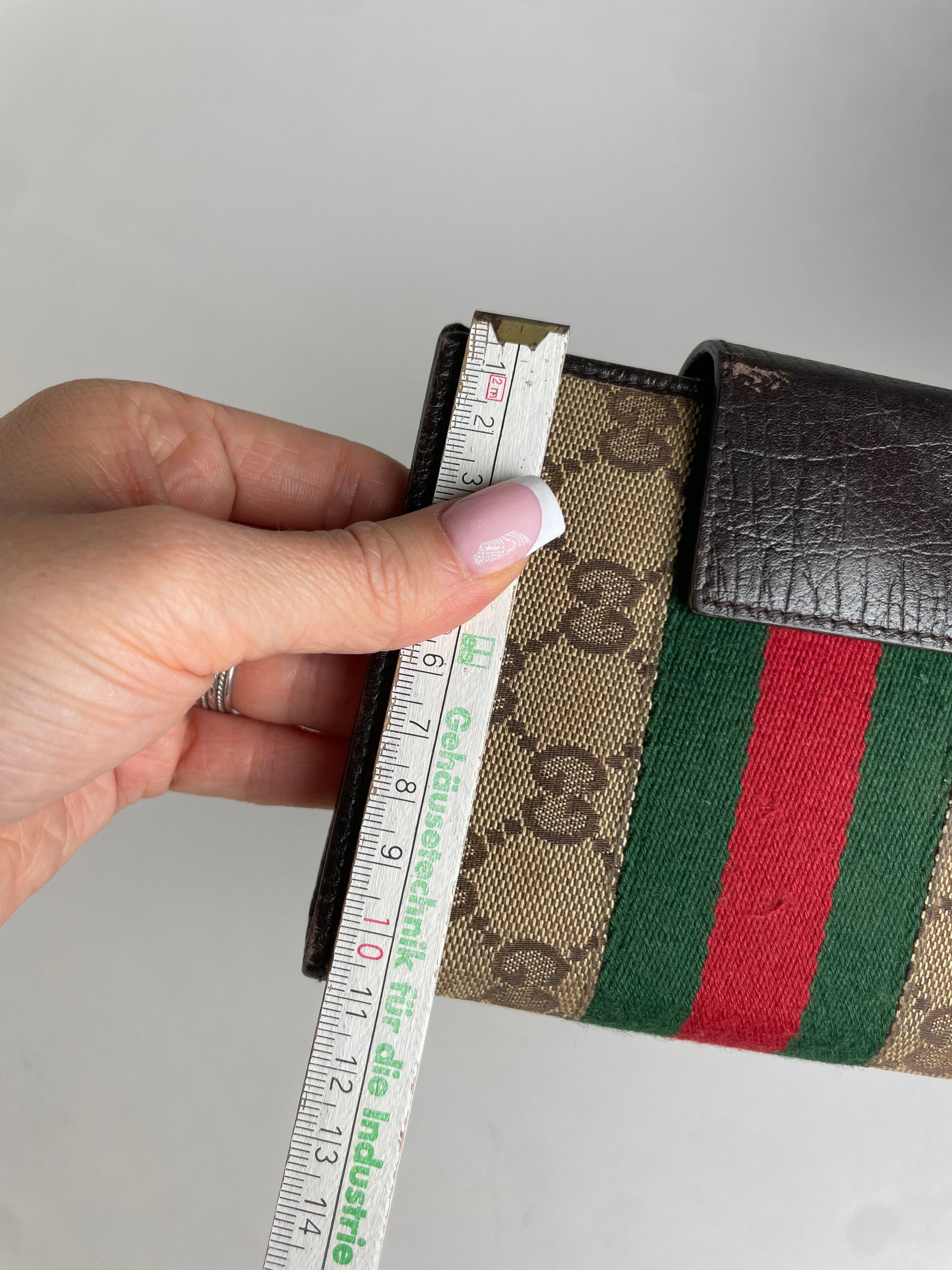 Gucci Vintage Monogram Organizer Card Holder Beige Brown Size ONE SIZE - 7 Thumbnail
