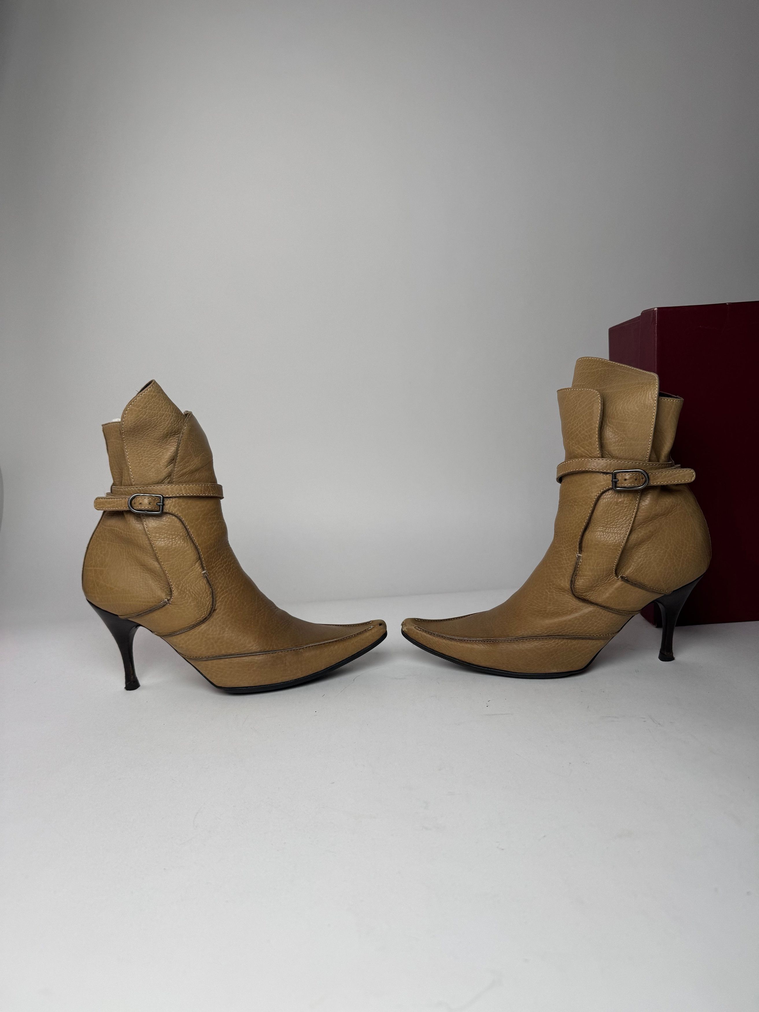 Bottega Veneta Vintage Heeled Boots beige brown EU36 Size US 5 / IT 35 - 2 Thumbnail