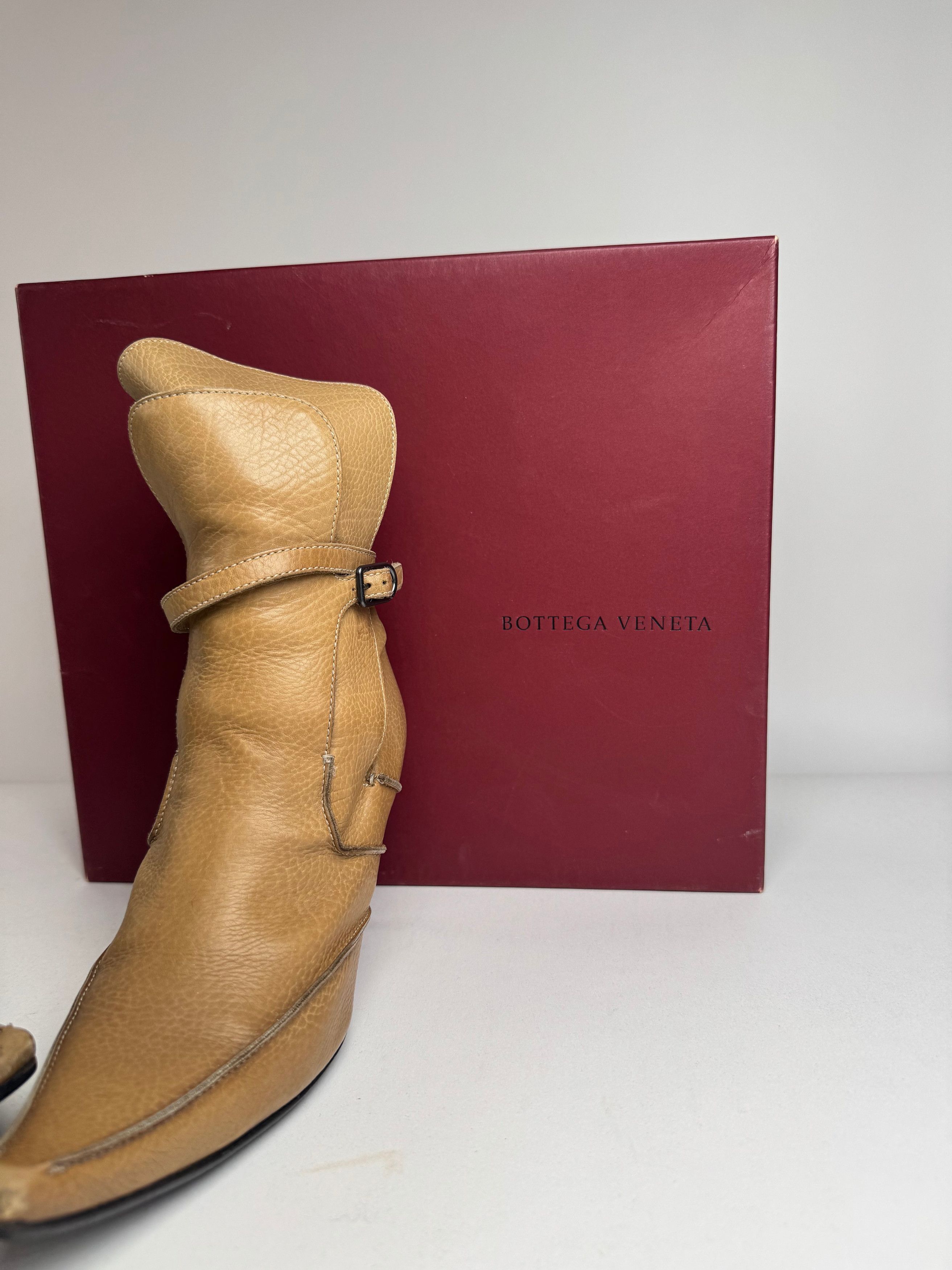 Bottega Veneta Vintage Heeled Boots beige brown EU36 Size US 5 / IT 35 - 4 Thumbnail