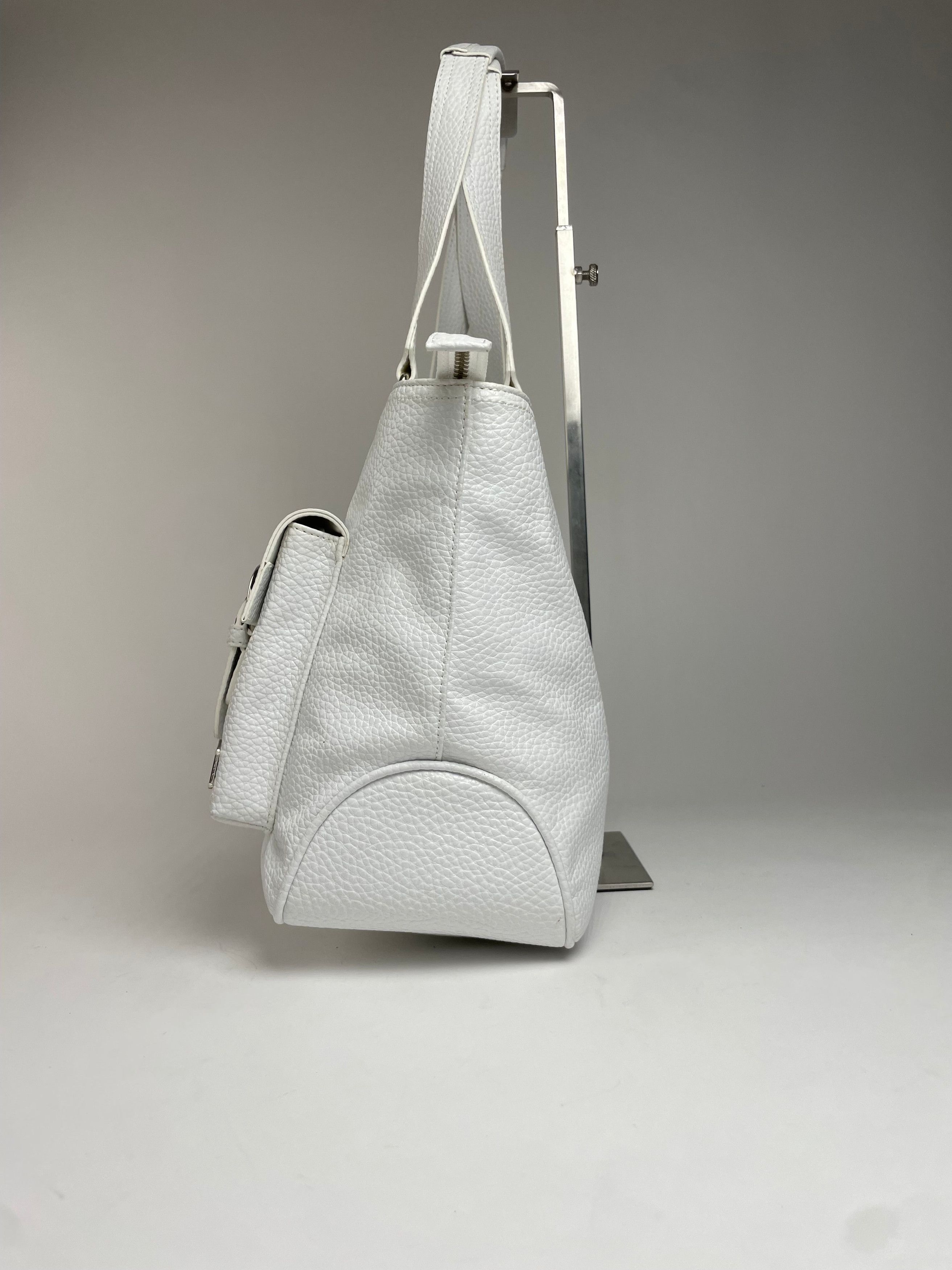 Courreges Vintage Leather Handbag White new with Tag Size ONE SIZE - 4 Thumbnail
