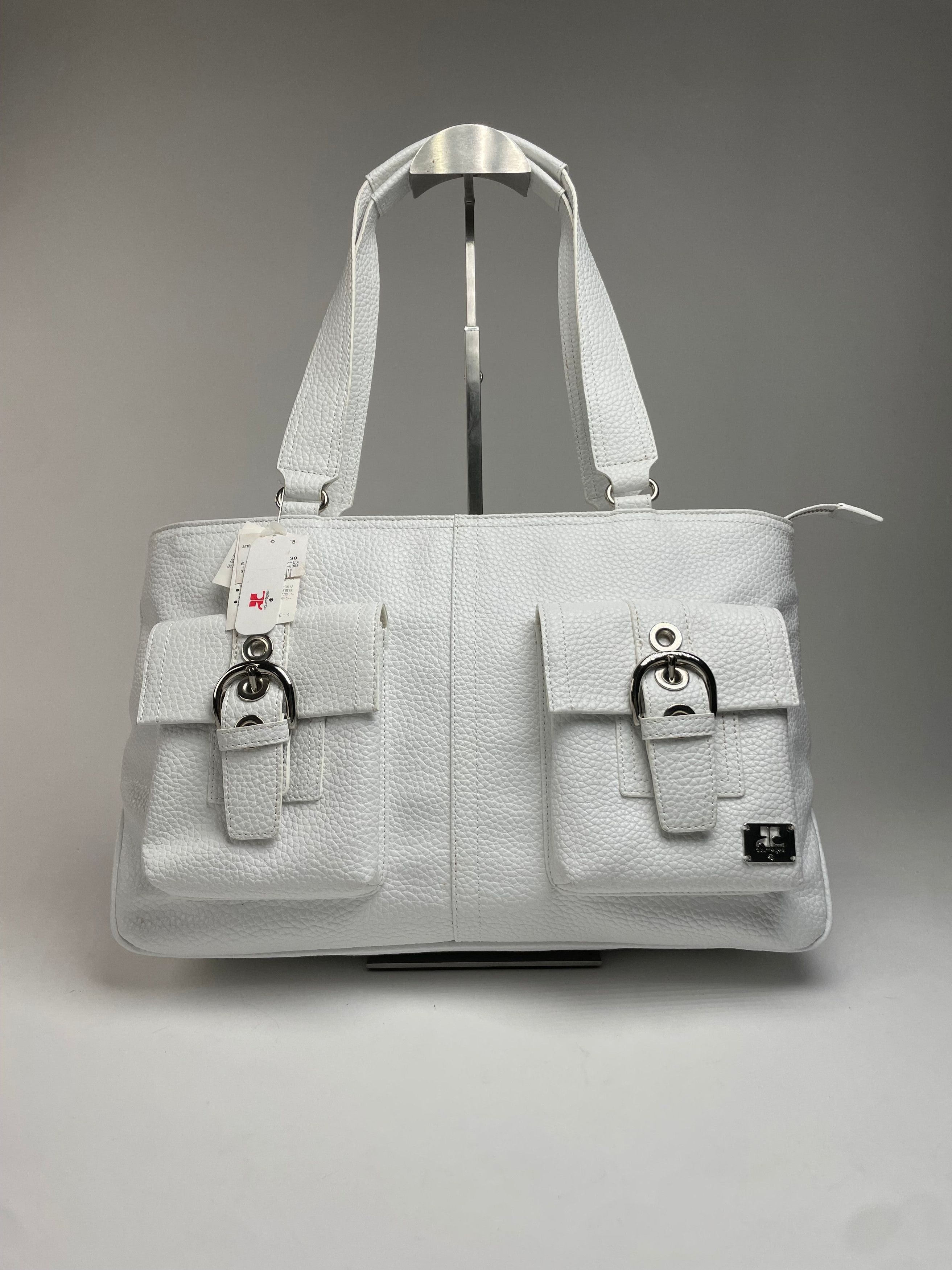 Courreges Vintage Leather Handbag White new with Tag Size ONE SIZE - 5 Thumbnail