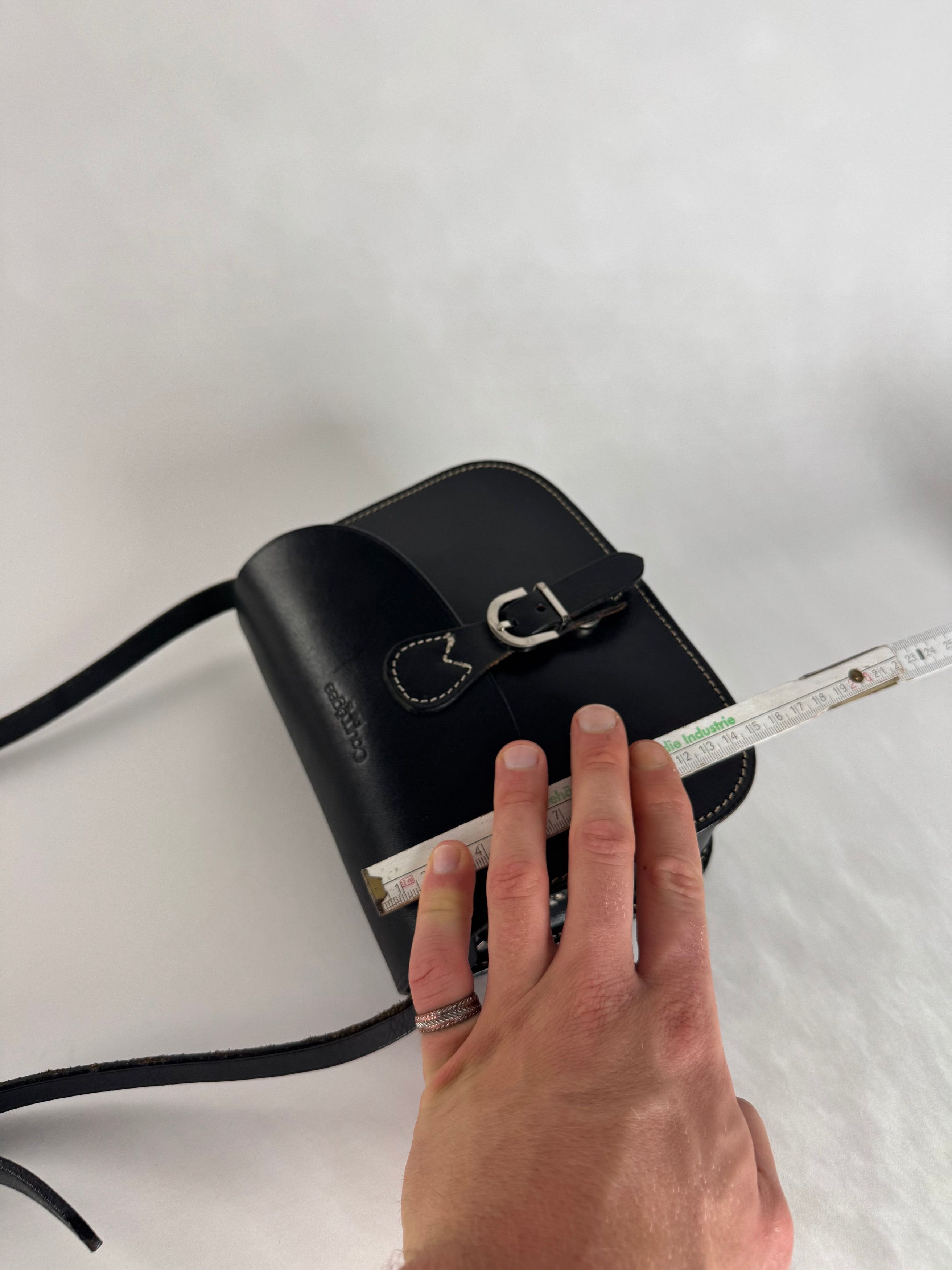 Courreges Vintage Crossbody Leather Bag Black Size ONE SIZE - 10 Thumbnail