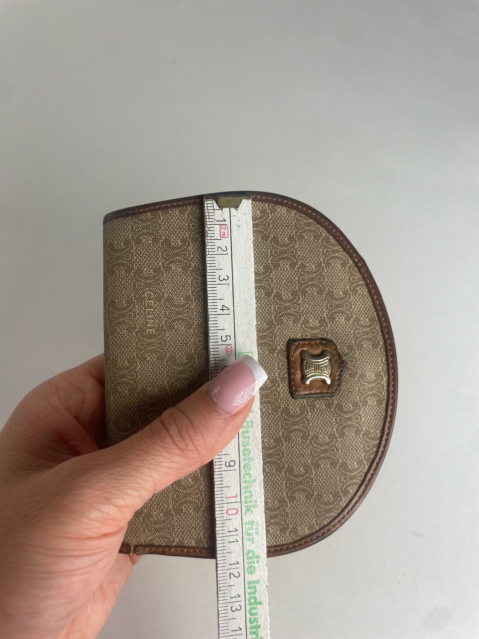 Celine Vintage Paris Leather Monogram Wallet Beige Brown Size ONE SIZE - 3 Thumbnail