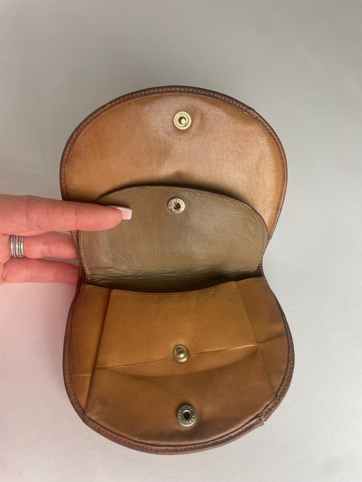 Celine Vintage Paris Leather Monogram Wallet Beige Brown Size ONE SIZE - 7 Thumbnail