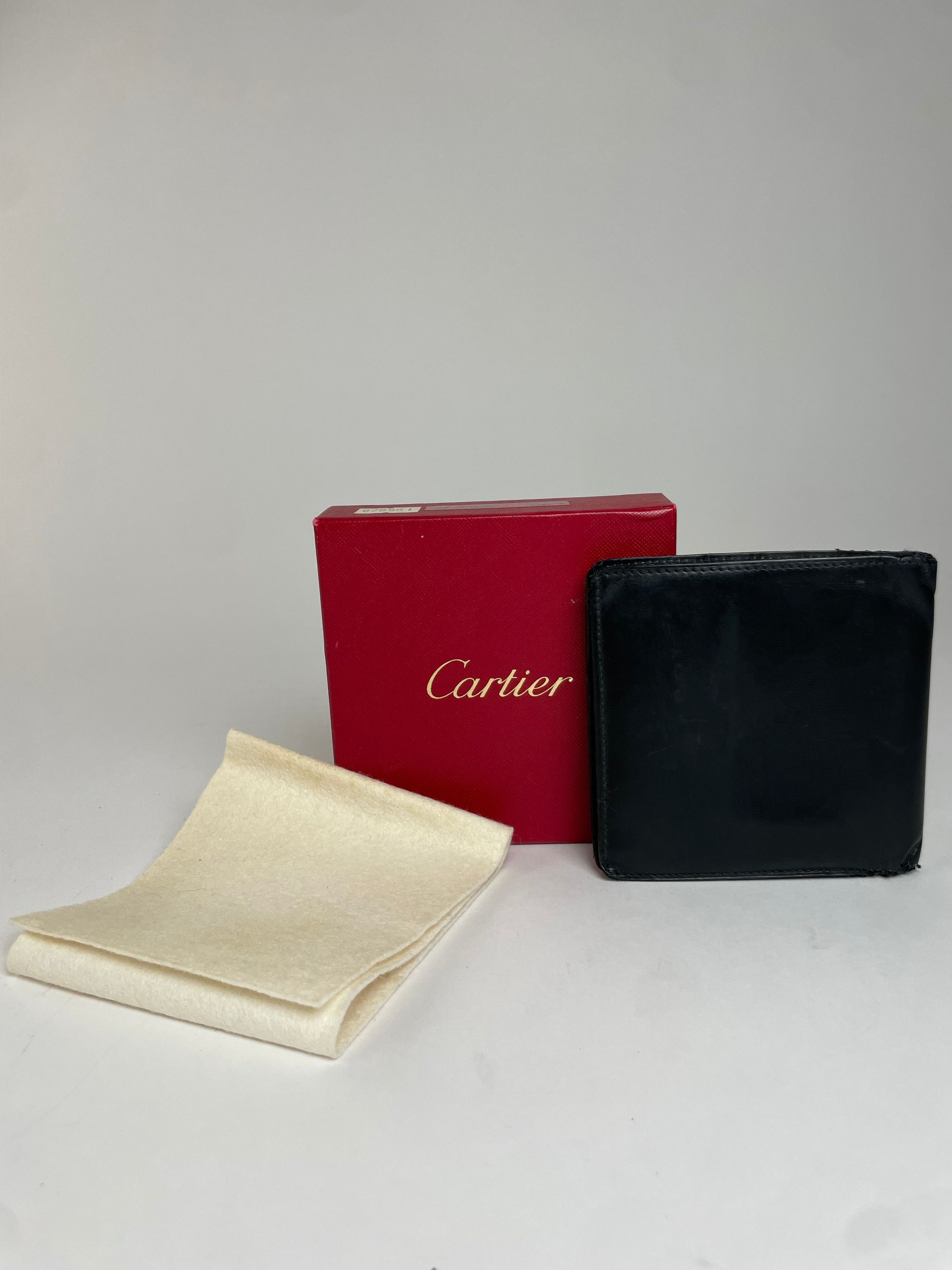 Cartier Vintage Flapable Patent Leather Wallet black Size ONE SIZE - 2 Thumbnail