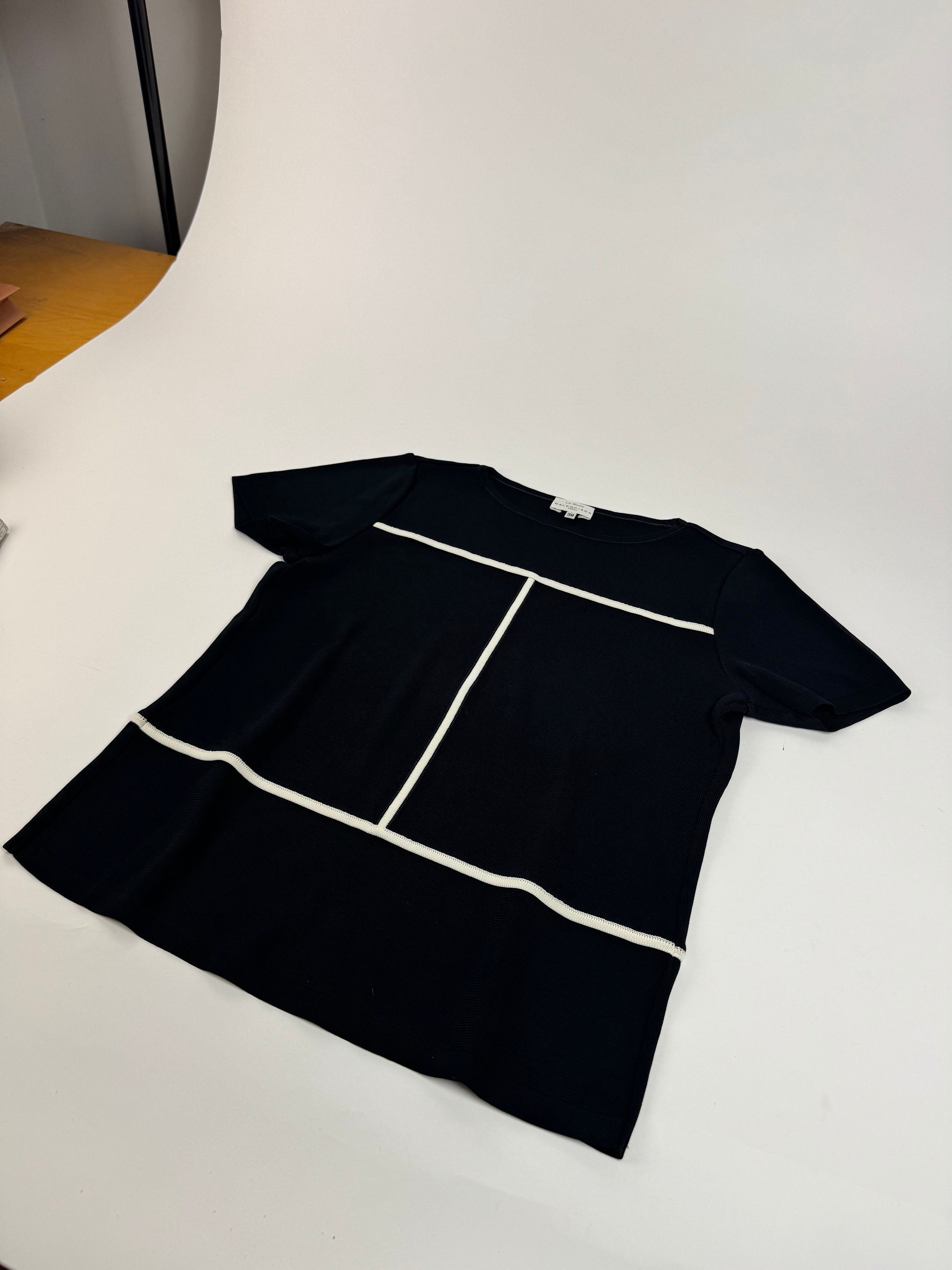 Balenciaga Vintage Shirt Black White M Size S / US 4 / IT 40 - 6 Thumbnail