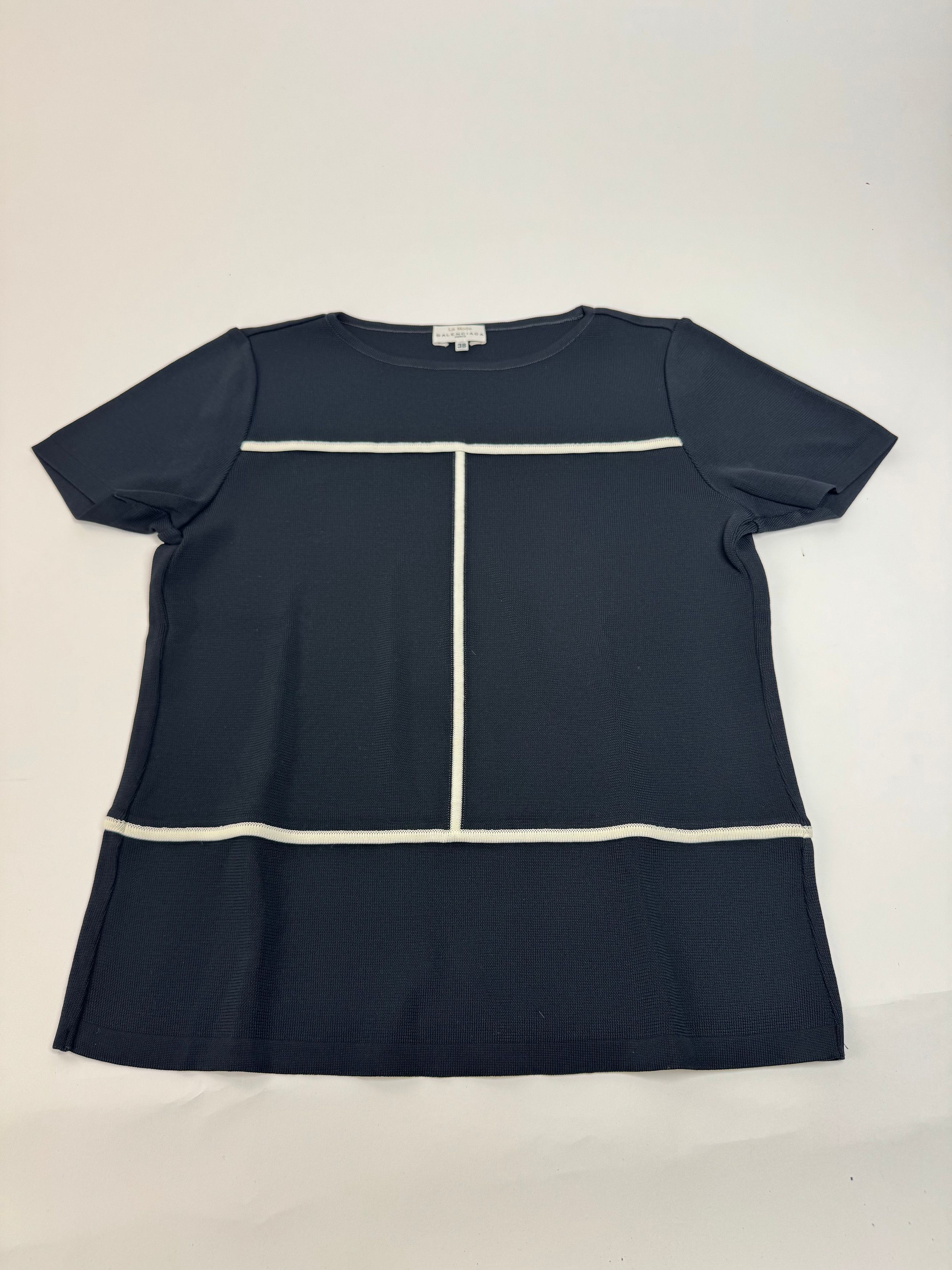 Balenciaga Vintage Shirt Black White M Size S / US 4 / IT 40 - 2 Thumbnail