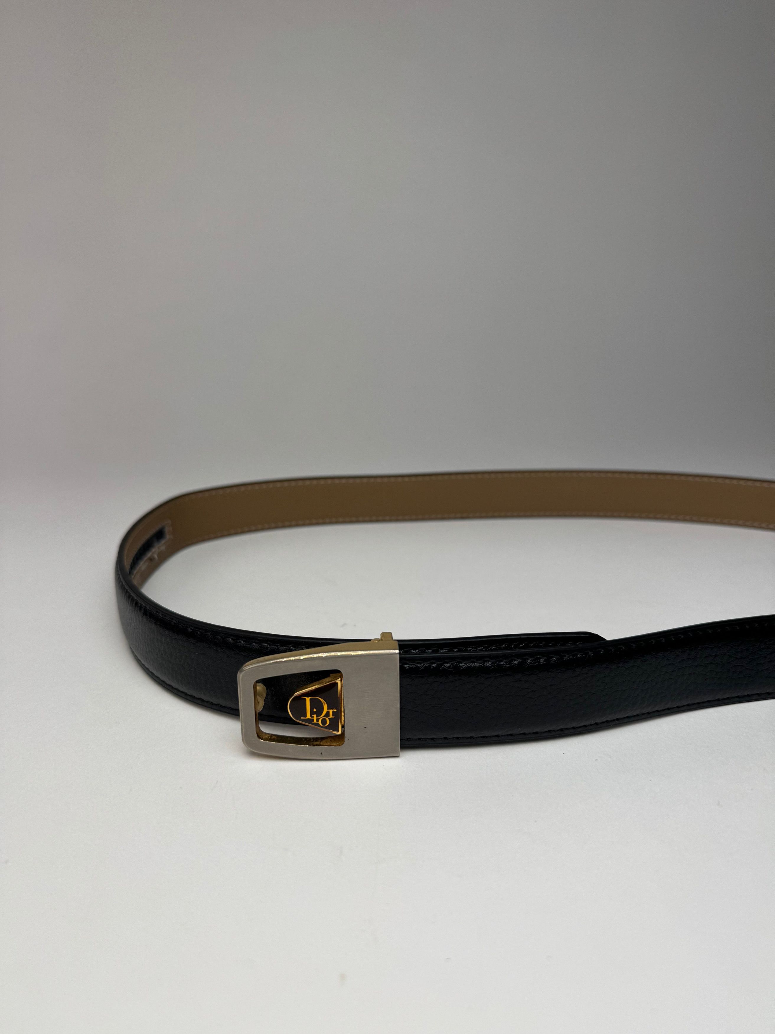 Dior Vintage Leather Belt Black Size ONE SIZE - 2 Thumbnail