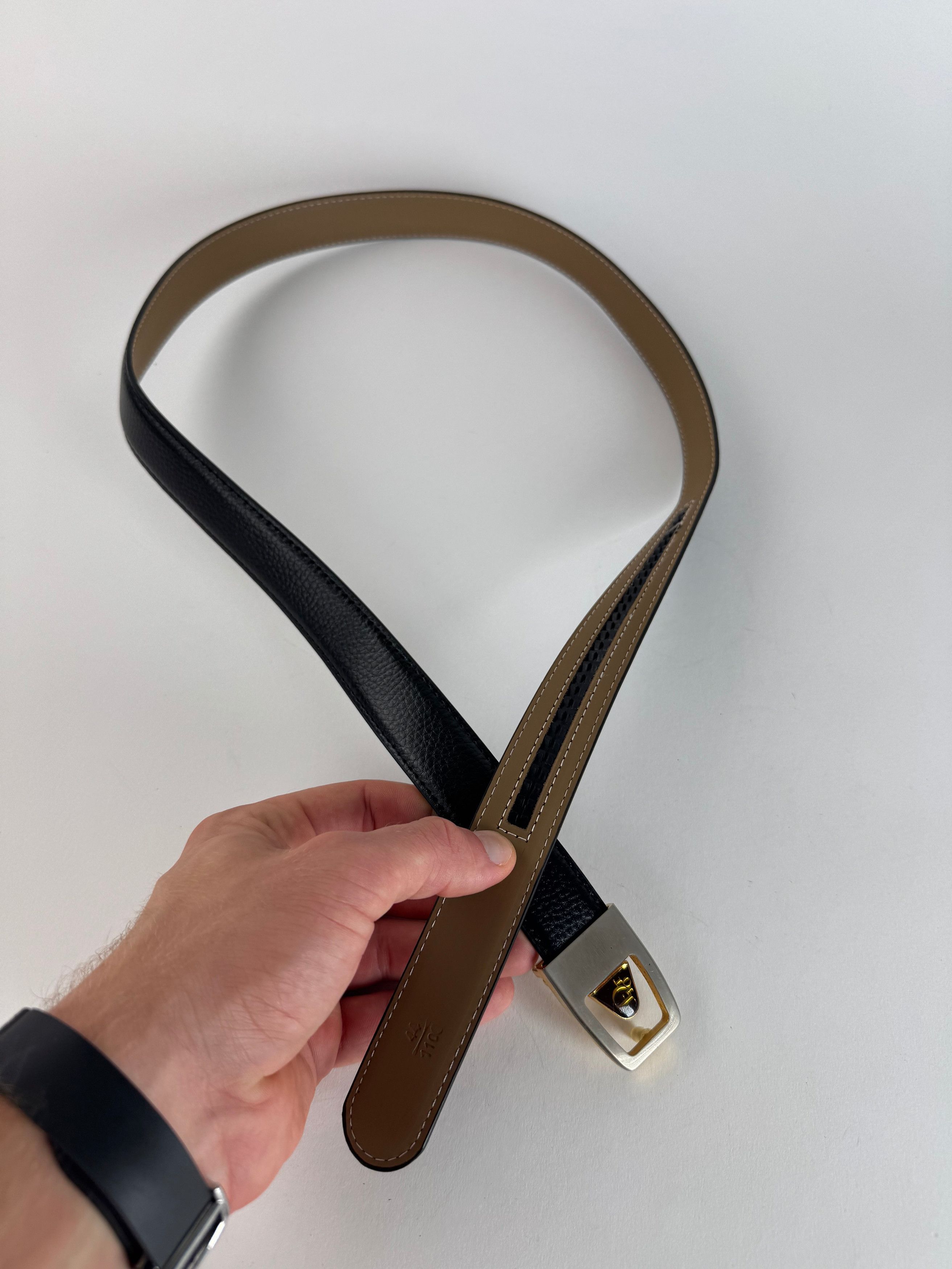 Dior Vintage Leather Belt Black Size ONE SIZE - 9 Thumbnail
