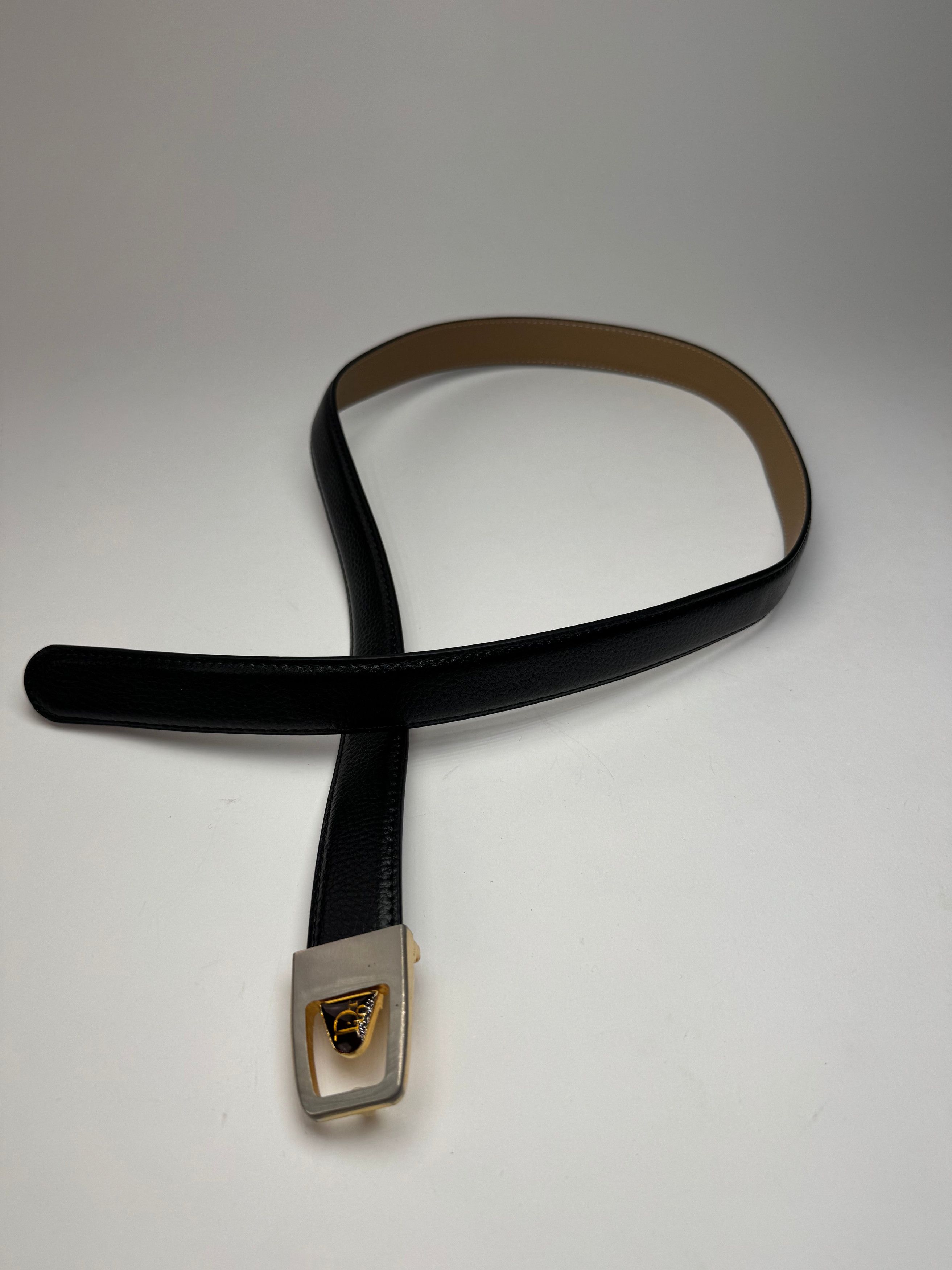 Dior Vintage Leather Belt Black Size ONE SIZE - 5 Thumbnail