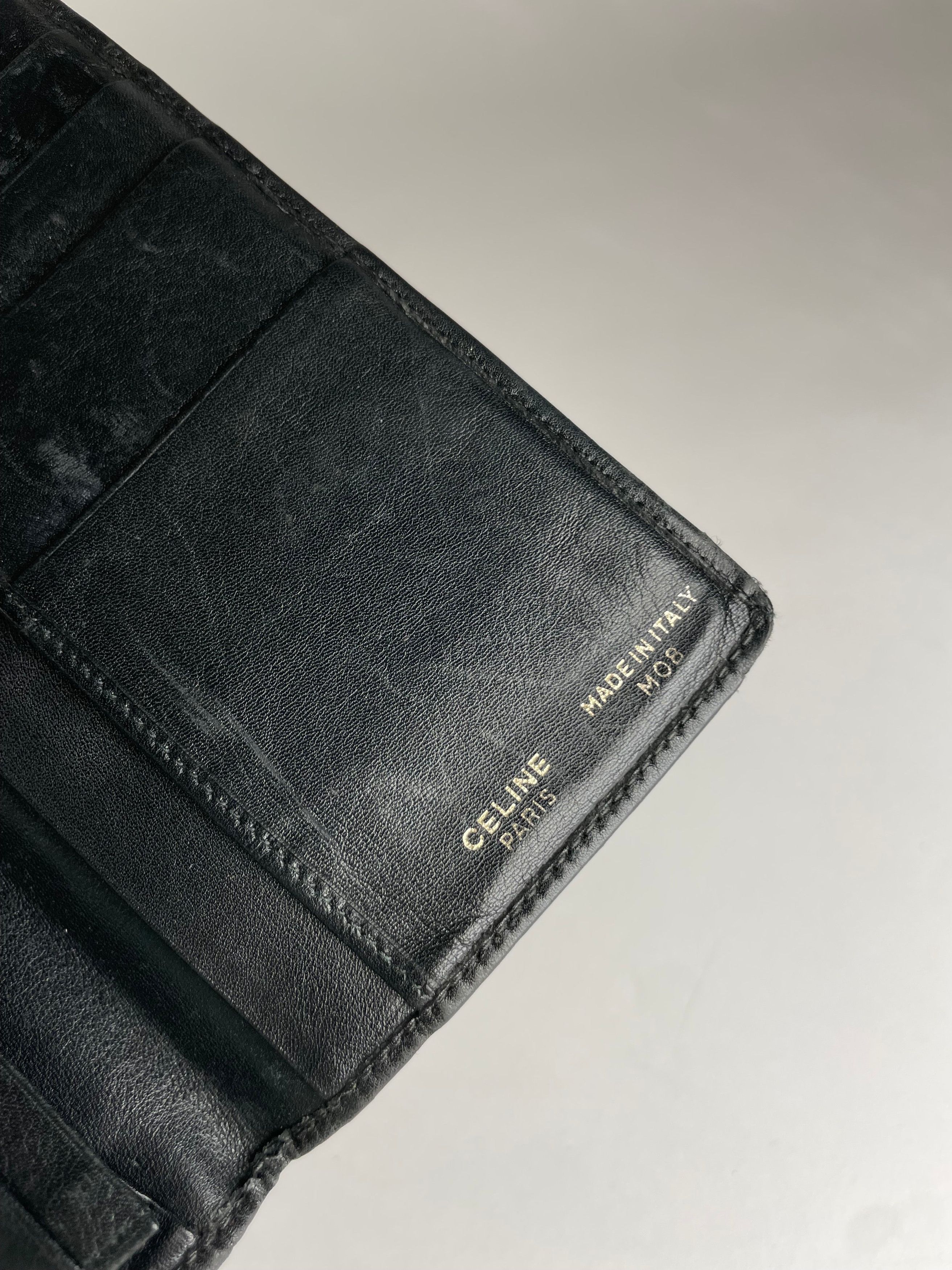 Celine Vintage Paris Leather ID Holder black Size ONE SIZE - 5 Thumbnail