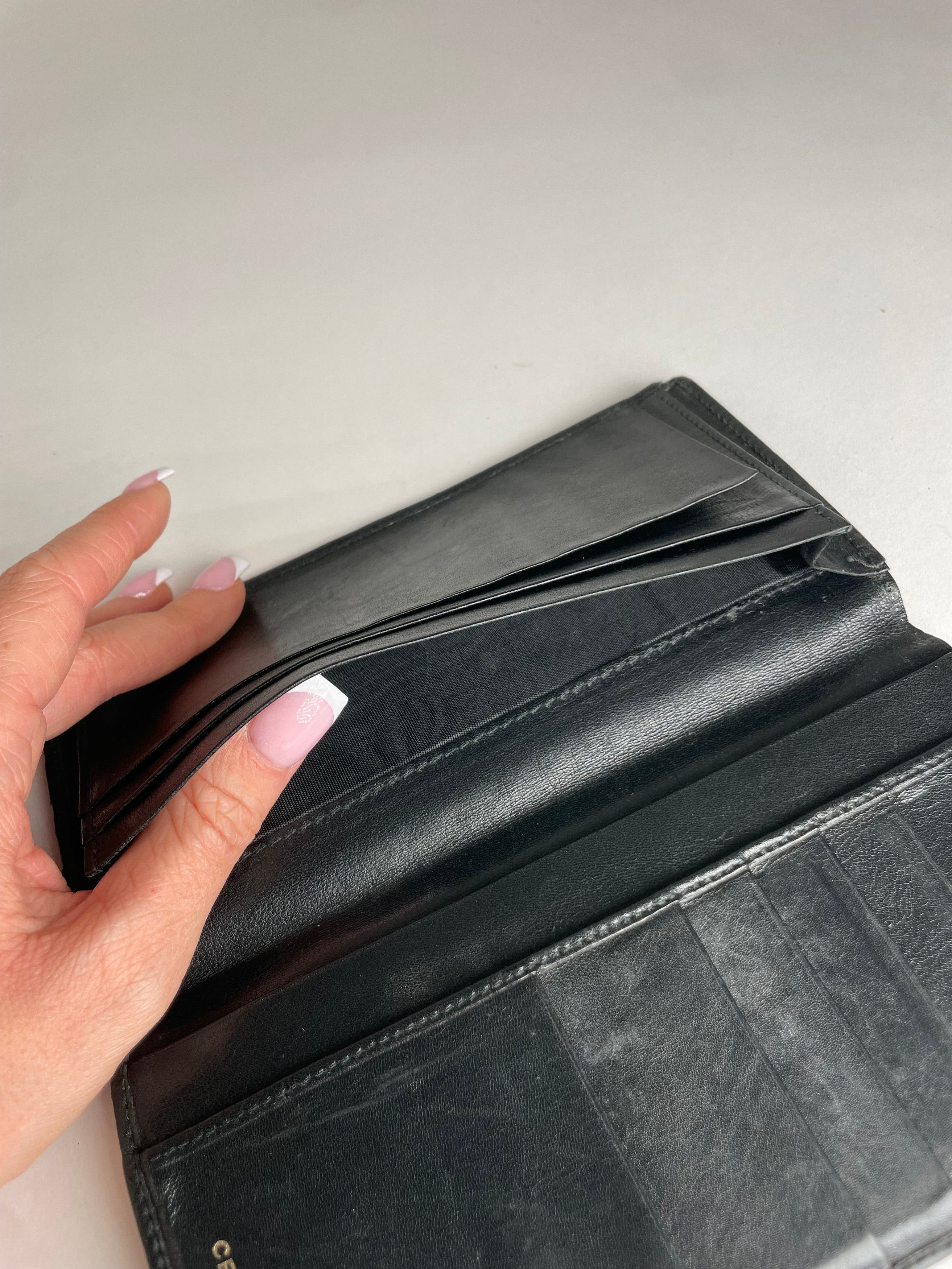 Celine Vintage Paris Leather ID Holder black Size ONE SIZE - 6 Thumbnail