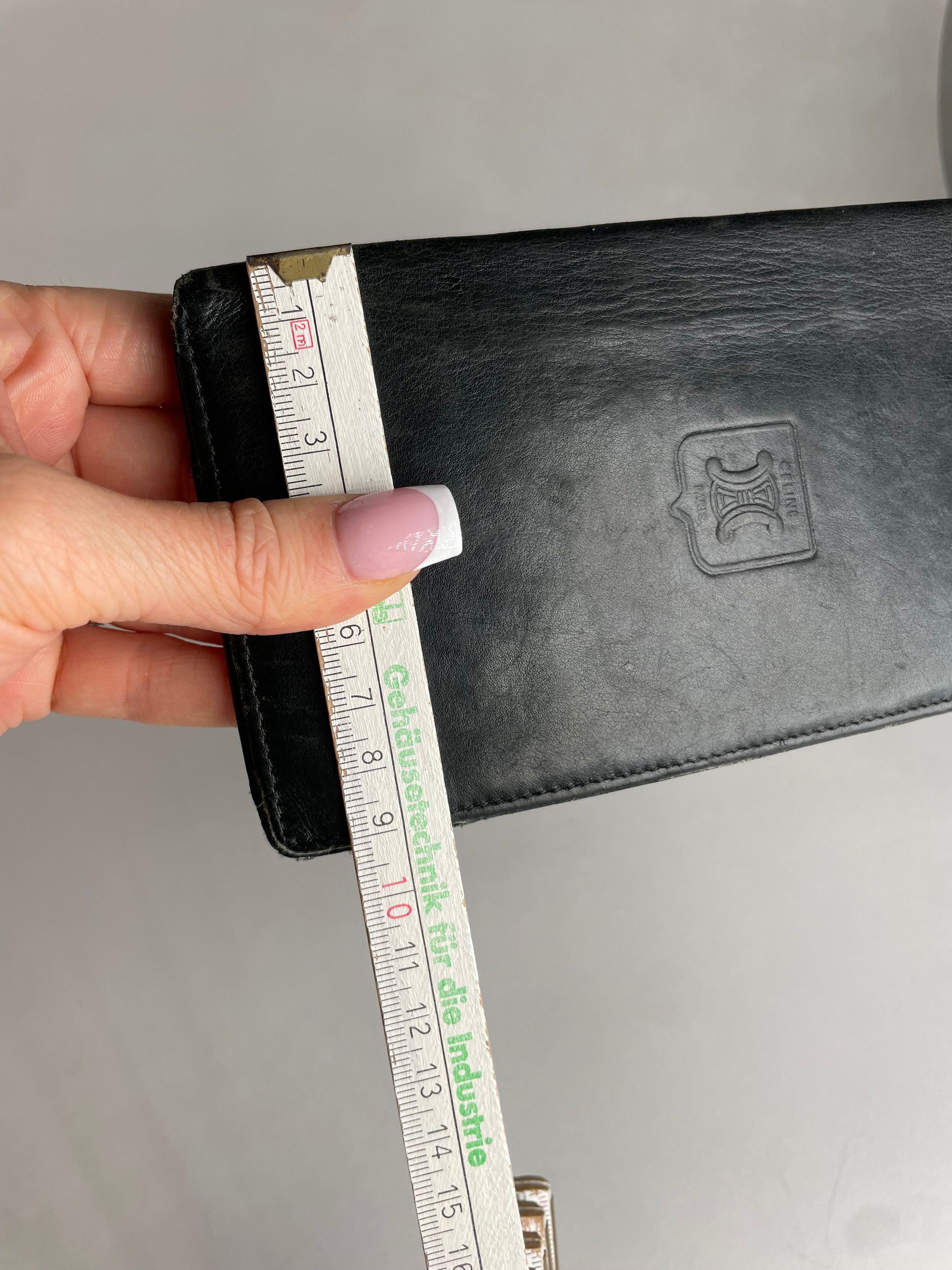 Celine Vintage Paris Leather ID Holder black Size ONE SIZE - 8 Thumbnail