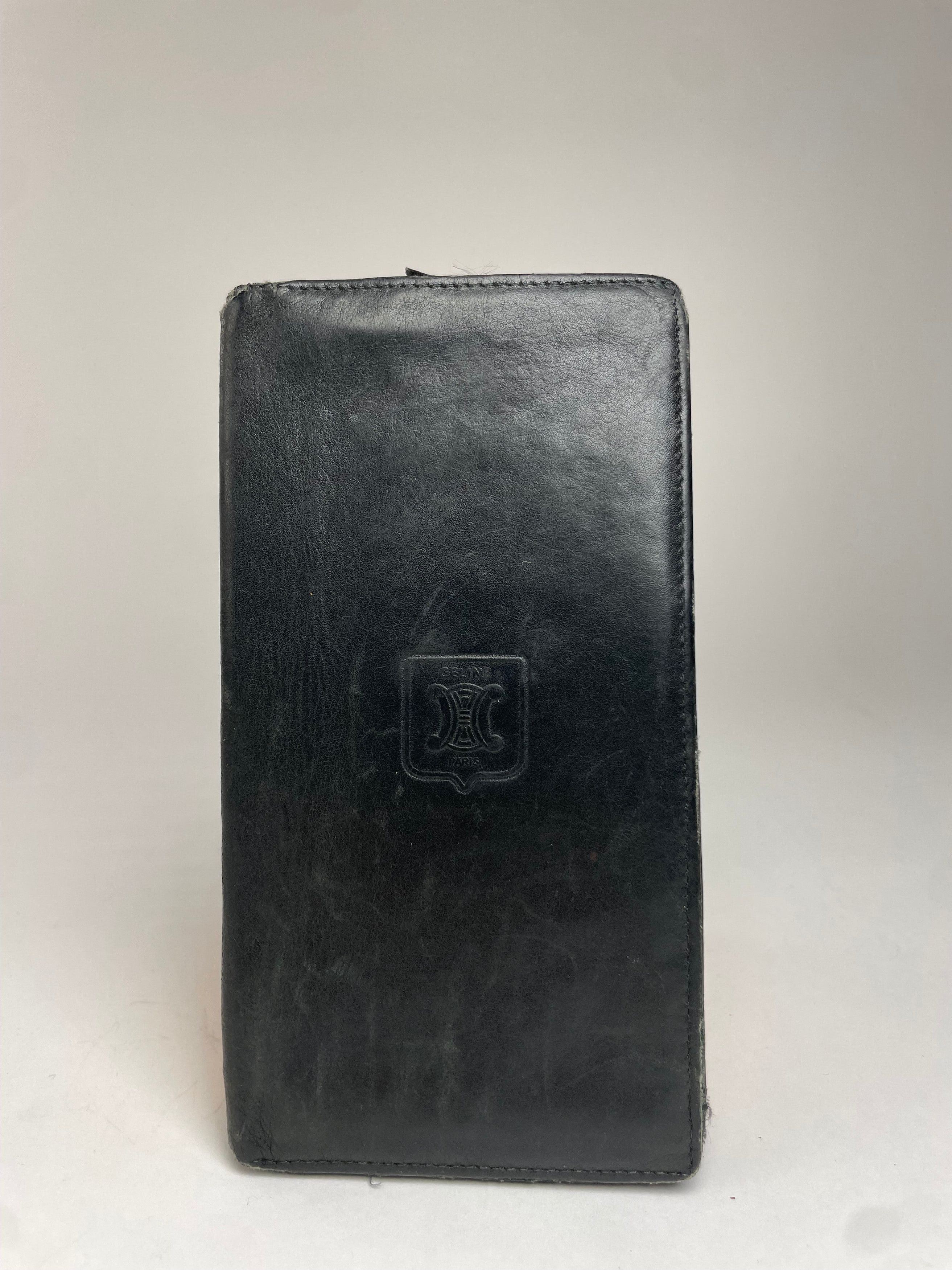 Celine Vintage Paris Leather ID Holder black Size ONE SIZE - 9 Thumbnail