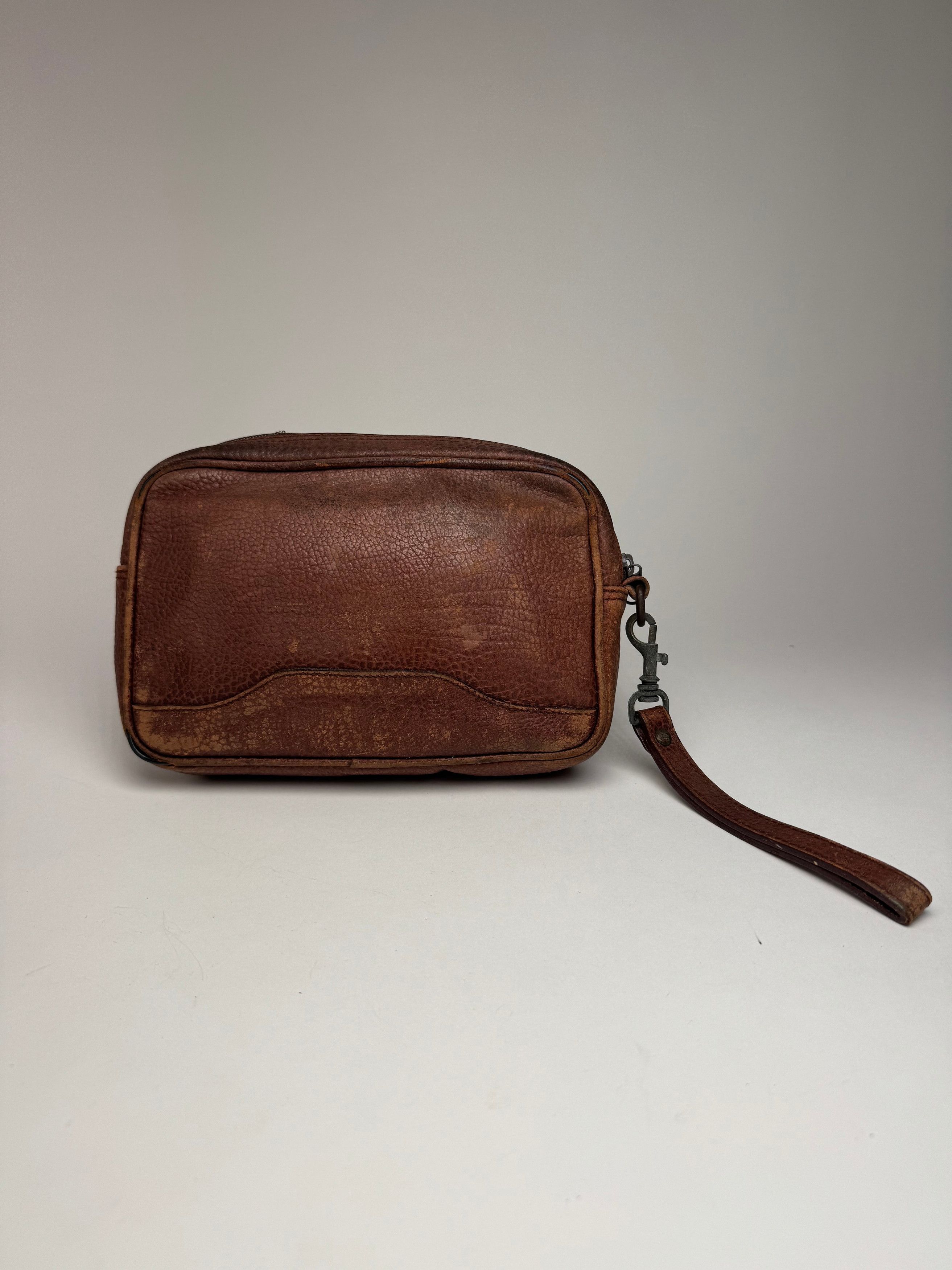 Dior Vintage Leather Clutch Brown Size ONE SIZE - 2 Thumbnail