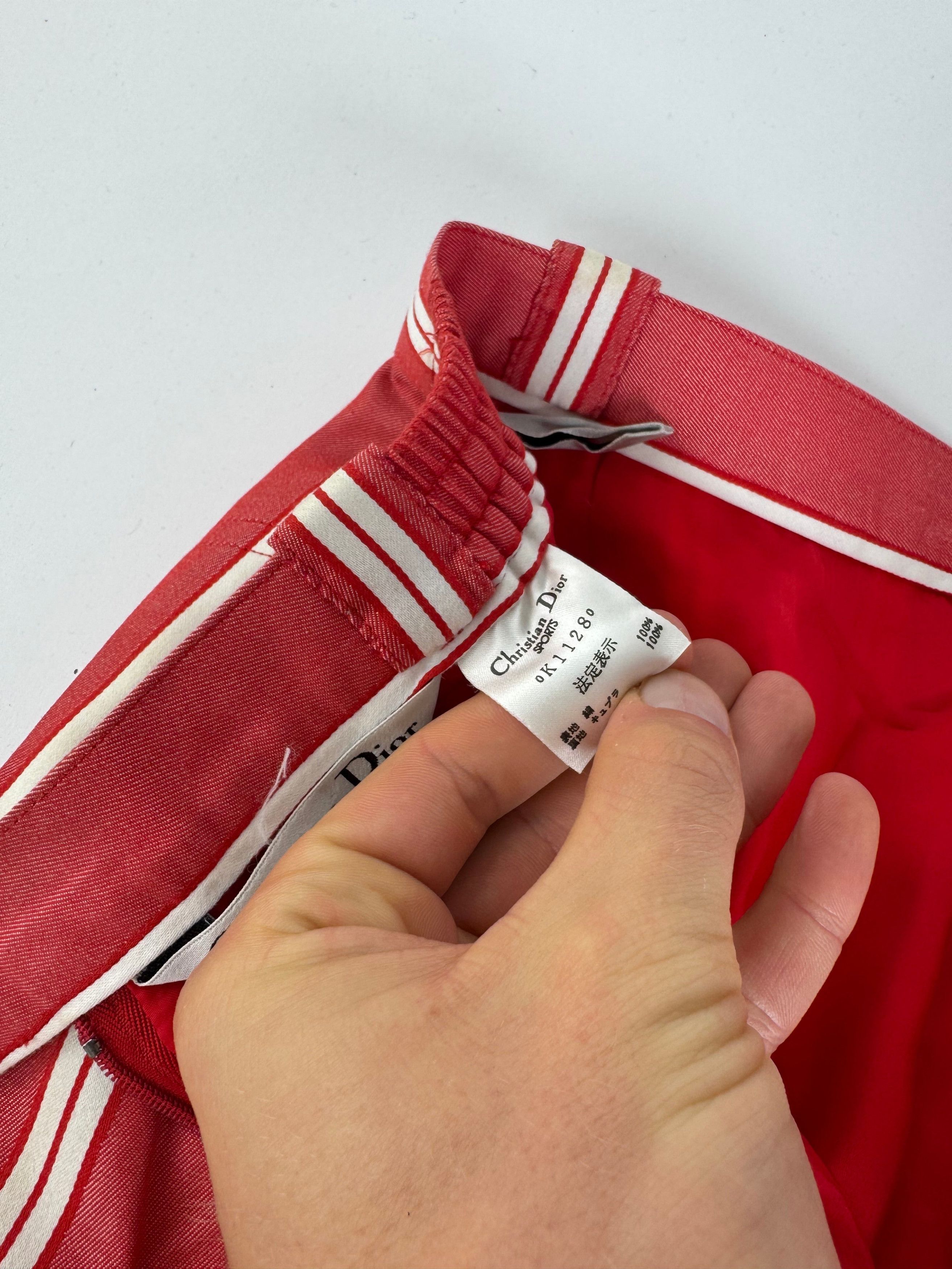 Dior Vintage Skirt Red White Striped 36/S Size 27" / US 4 / IT 40 - 14 Thumbnail