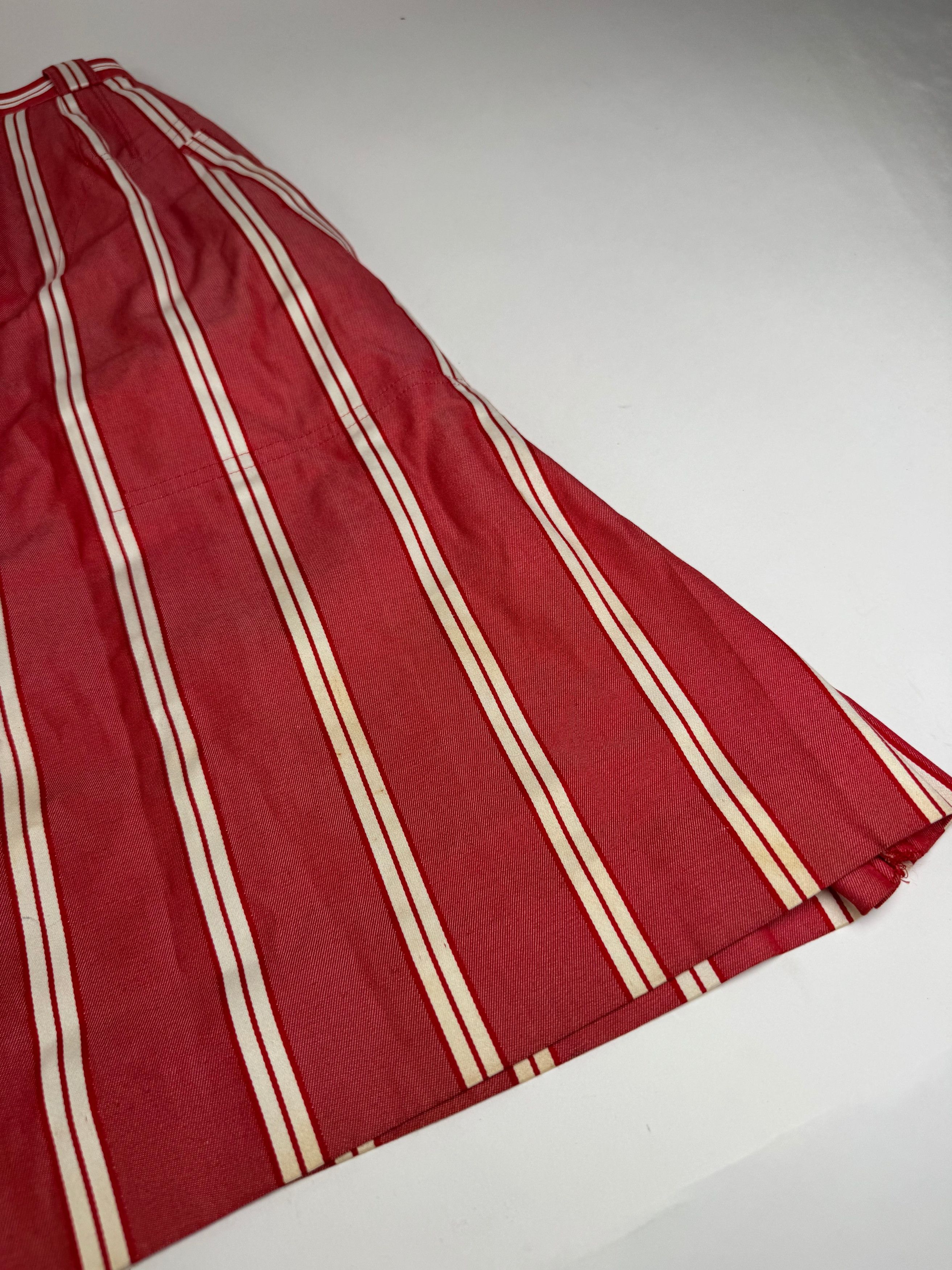 Dior Vintage Skirt Red White Striped 36/S Size 27" / US 4 / IT 40 - 7 Thumbnail