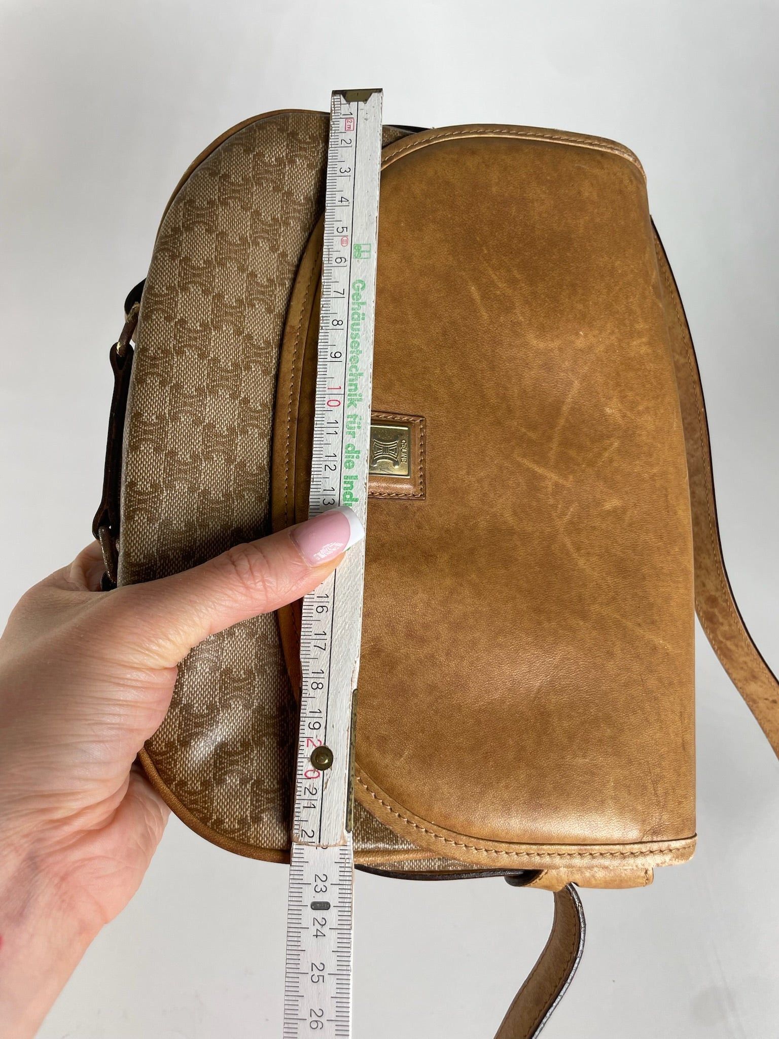 Celine Vintage Monogram leather Shoulder Bag beige Brown Size ONE SIZE - 13 Thumbnail