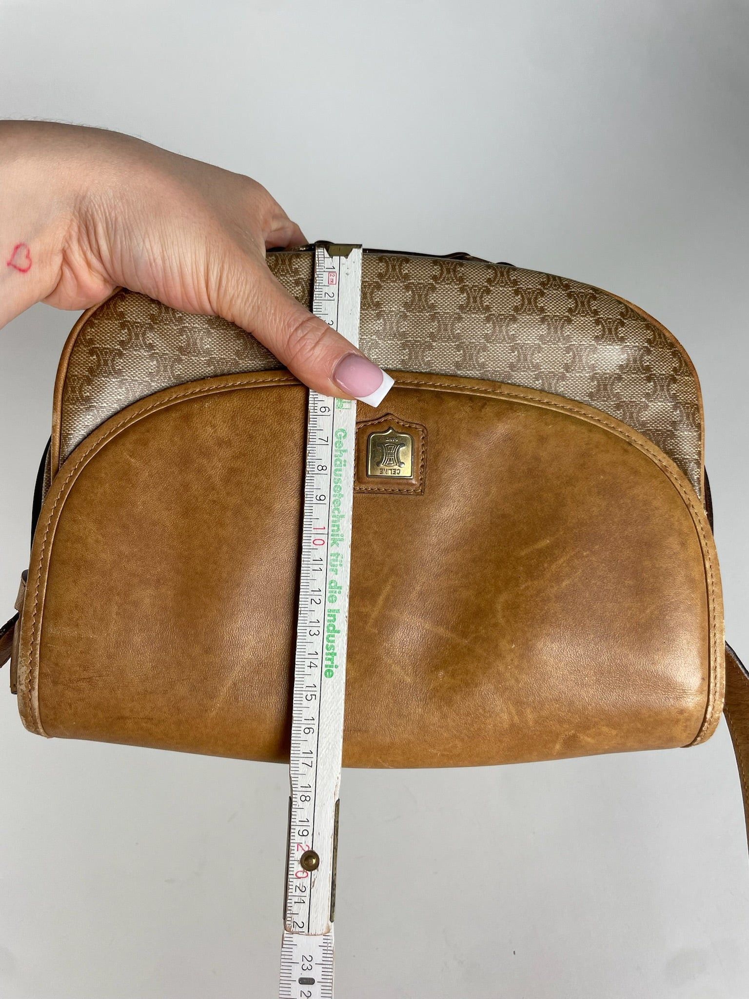 Celine Vintage Monogram leather Shoulder Bag beige Brown Size ONE SIZE - 14 Thumbnail