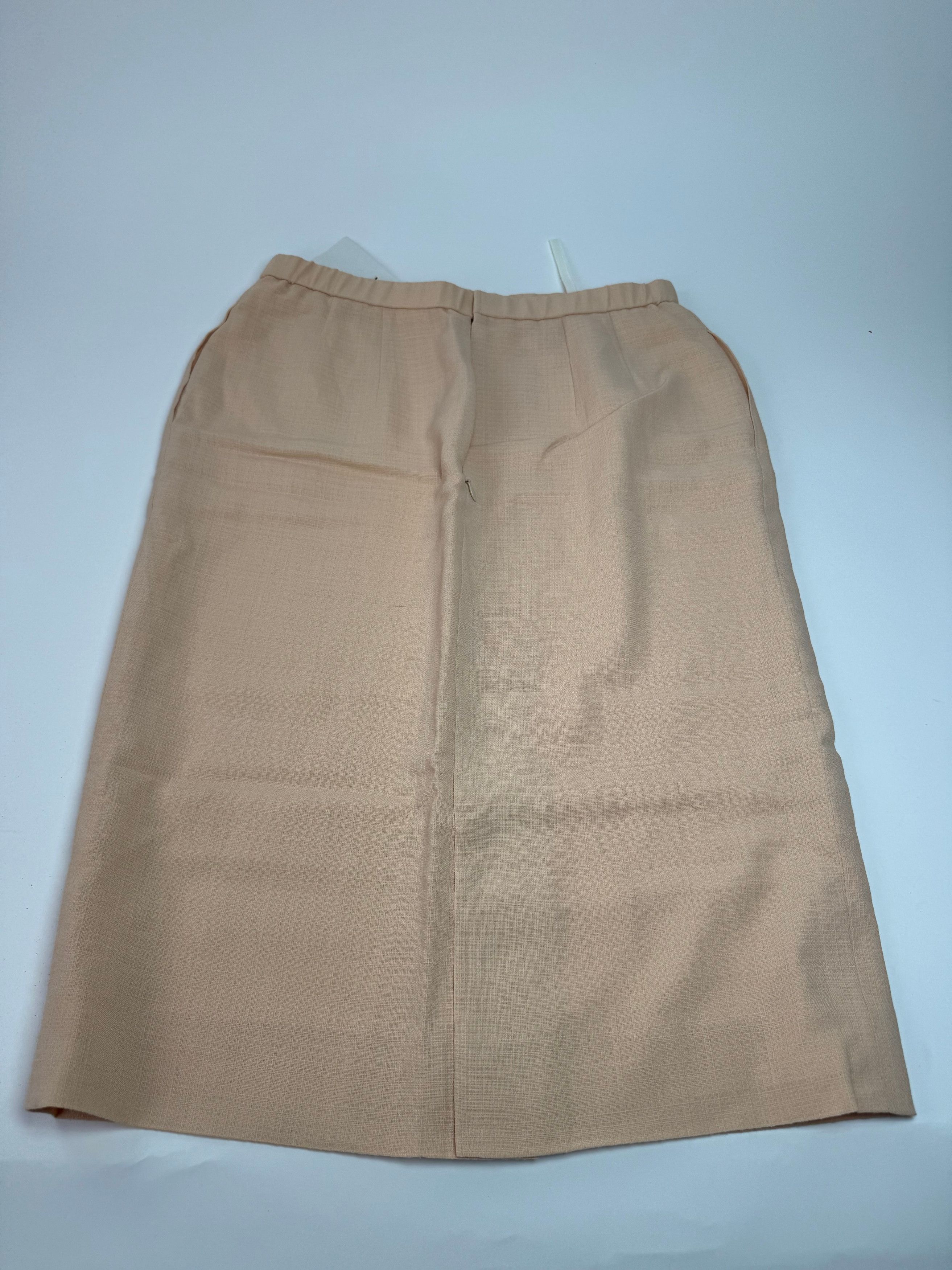 Givenchy Vintage Linen Skirt Beige Rose L/XL Size 34" / US 12 / IT 48 - 8 Thumbnail