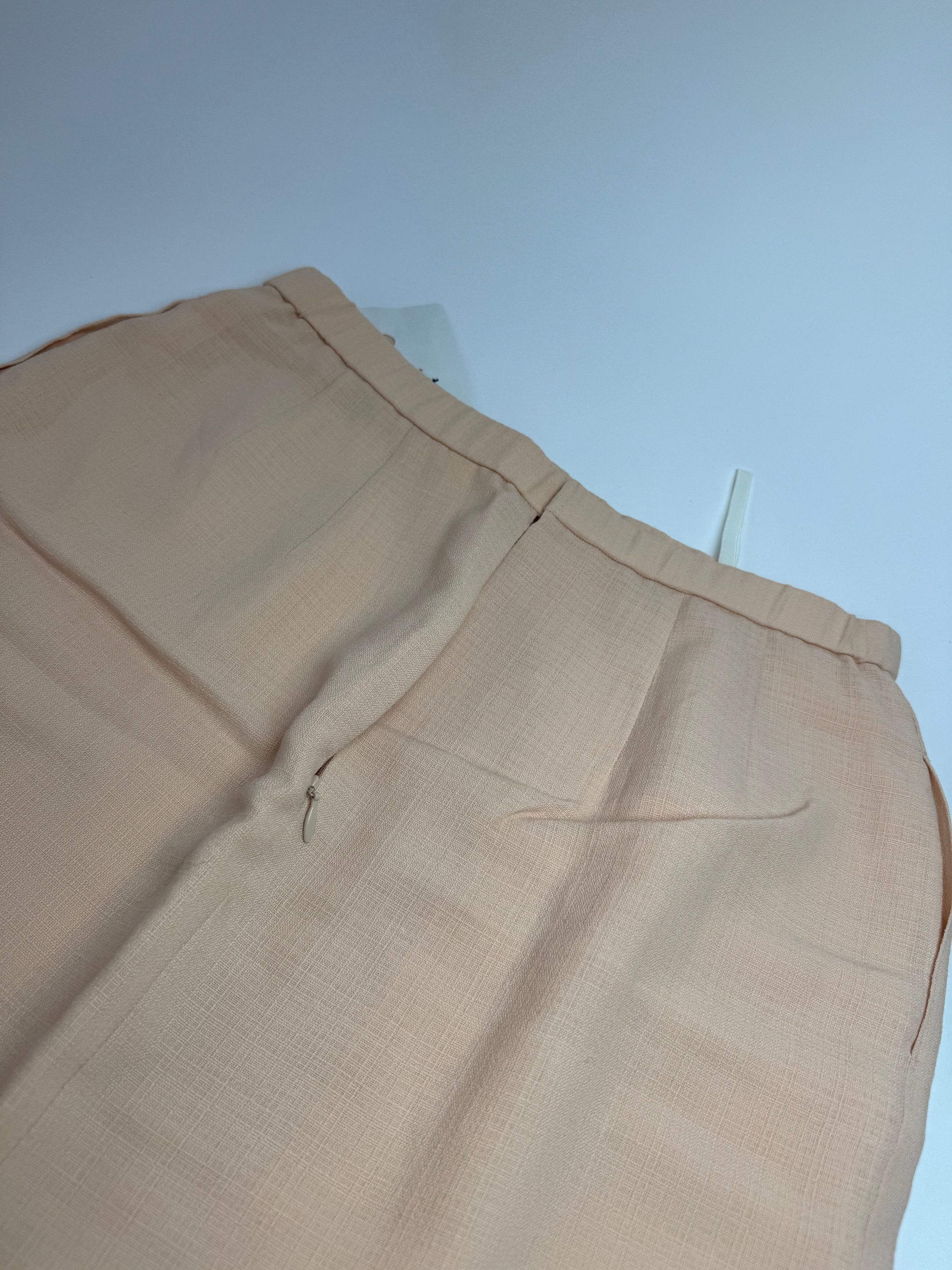 Givenchy Vintage Linen Skirt Beige Rose L/XL Size 34" / US 12 / IT 48 - 9 Thumbnail