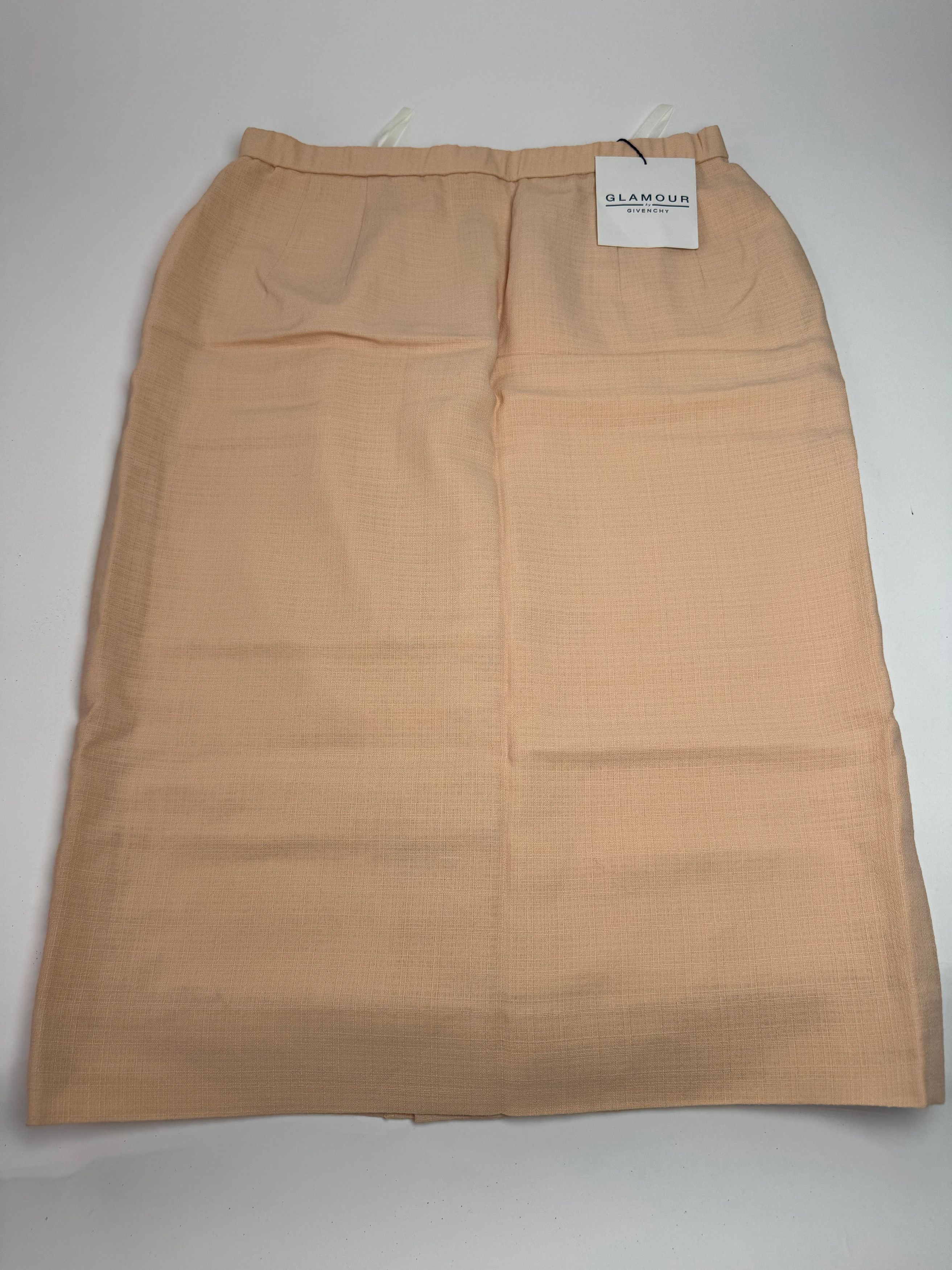 Givenchy Vintage Linen Skirt Beige Rose L/XL Size 34" / US 12 / IT 48 - 4 Thumbnail