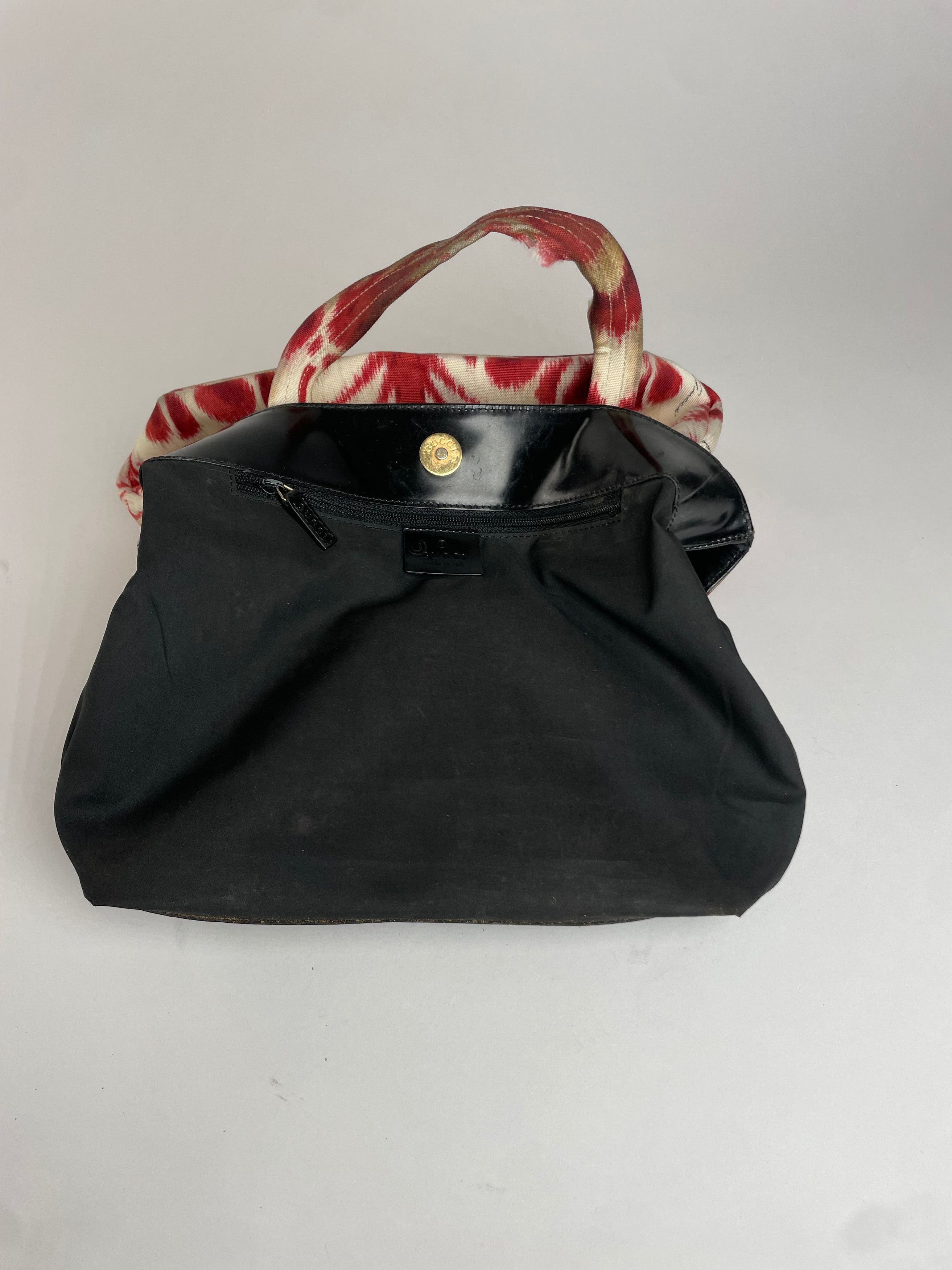 Gucci Vintage Abstract Handbag White Red Size ONE SIZE - 3 Thumbnail