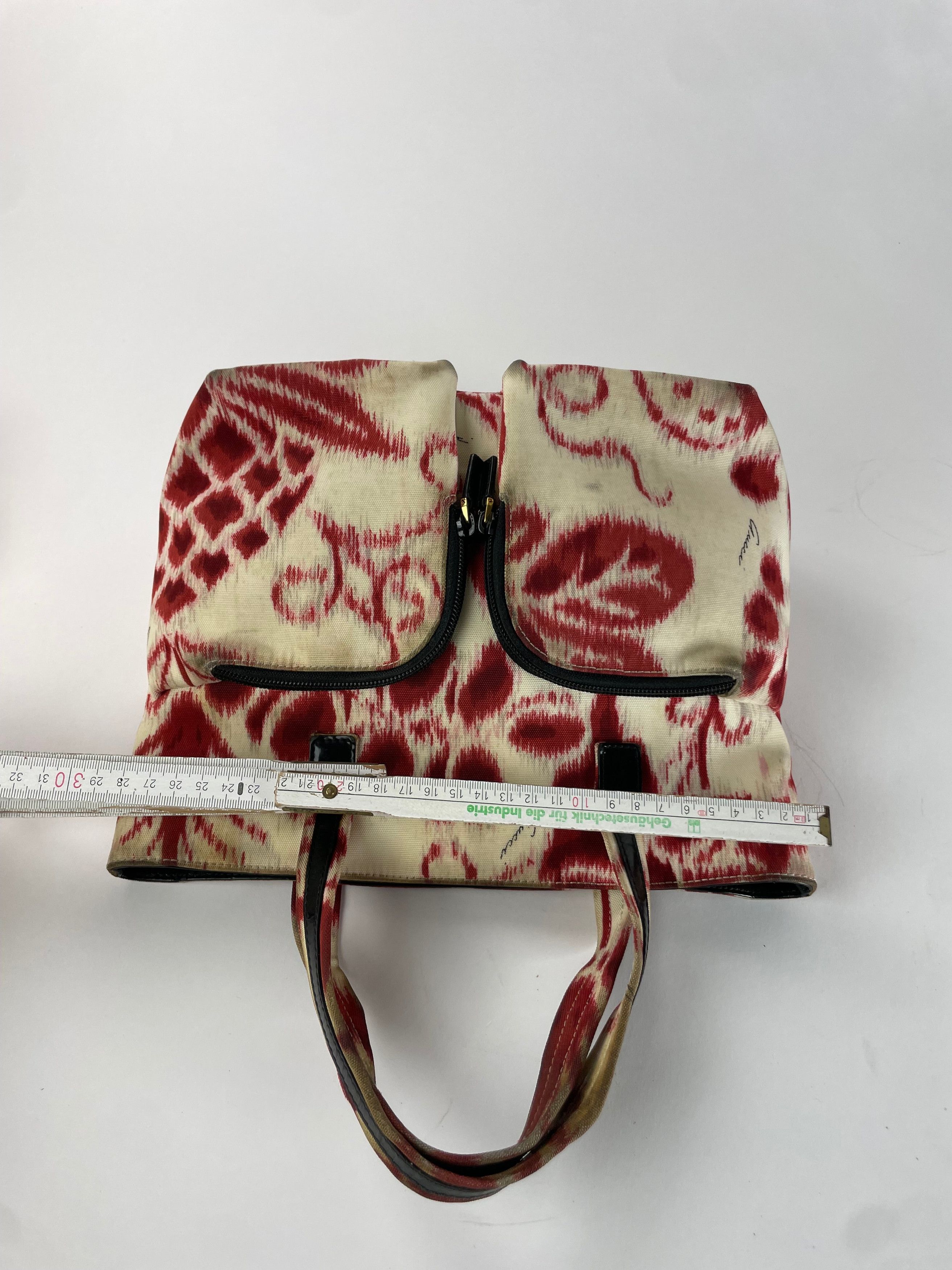 Gucci Vintage Abstract Handbag White Red Size ONE SIZE - 12 Thumbnail