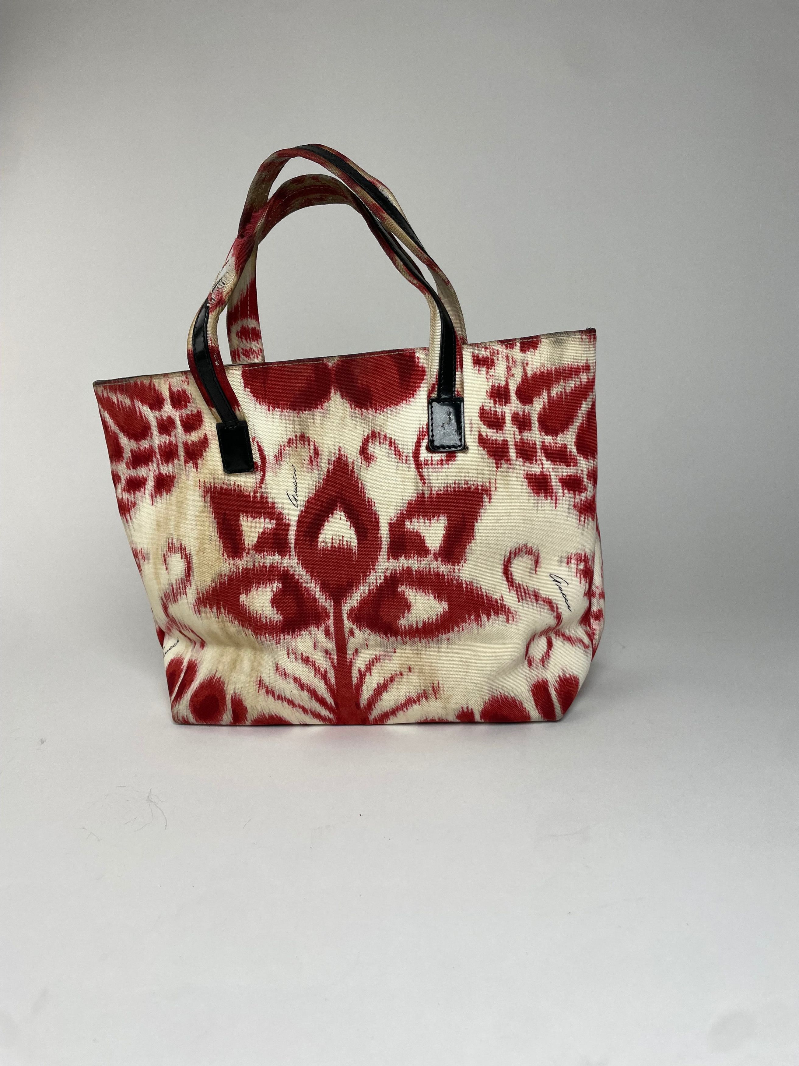 Gucci Vintage Abstract Handbag White Red Size ONE SIZE - 2 Thumbnail