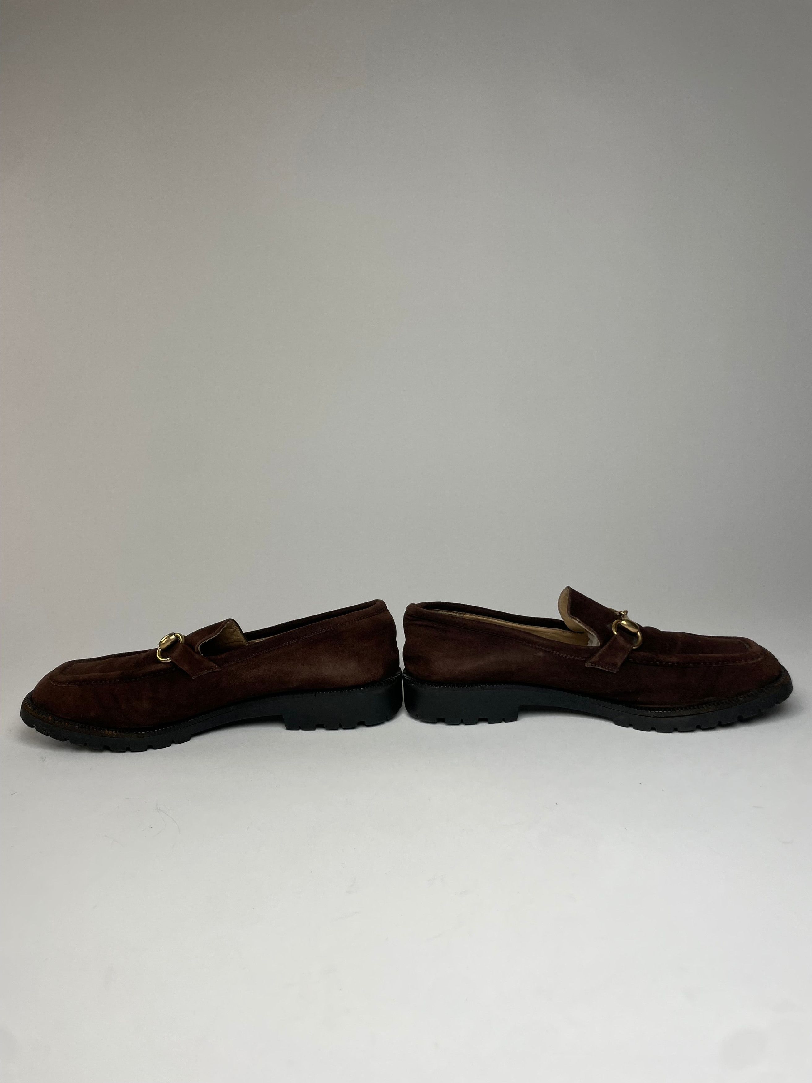 Gucci Vintage Suede Horsebit Men’s Loafer Brown Size US 7 / EU 40 - 9 Thumbnail