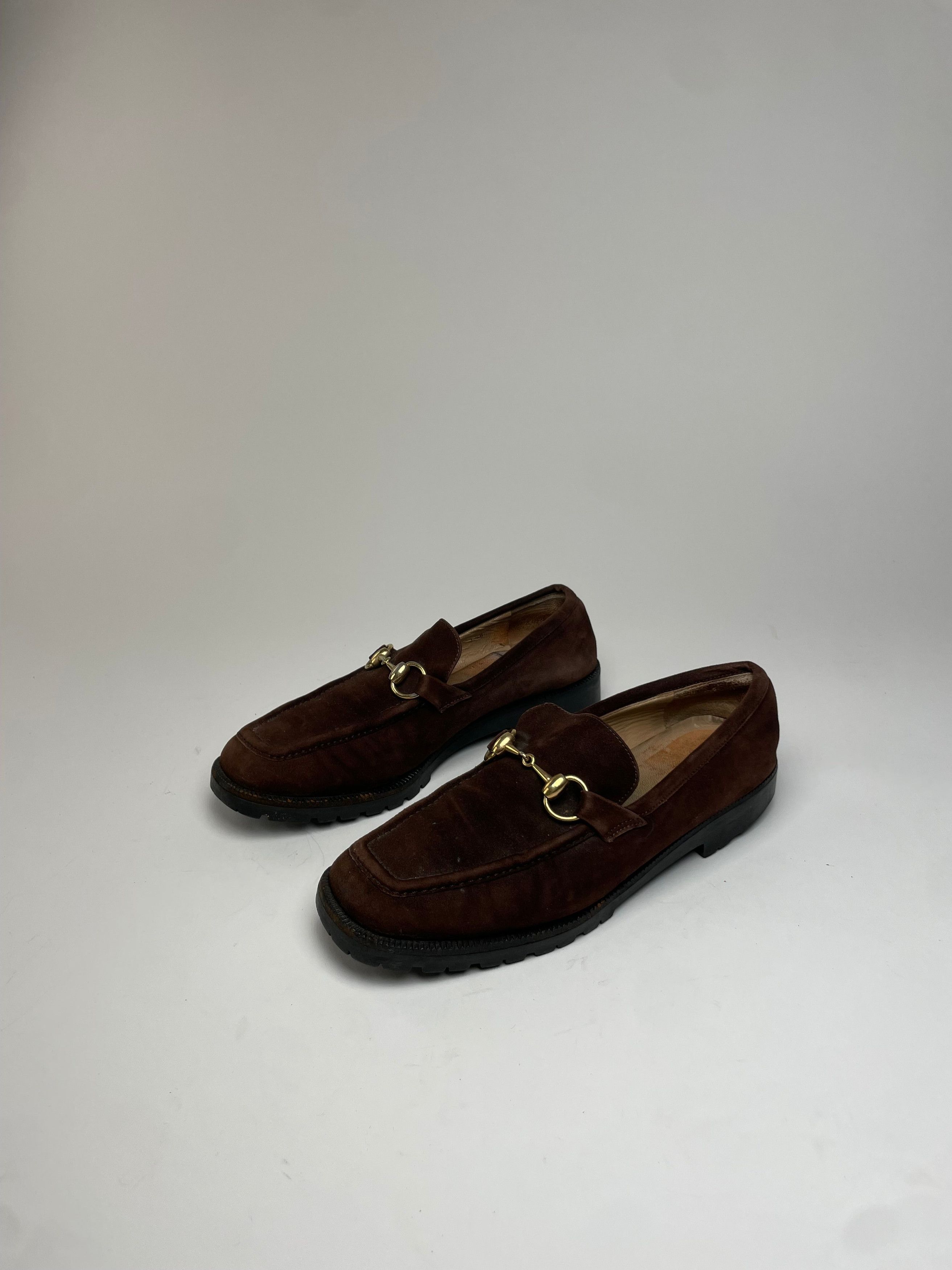 Gucci Vintage Suede Horsebit Men’s Loafer Brown Size US 7 / EU 40 - 3 Thumbnail