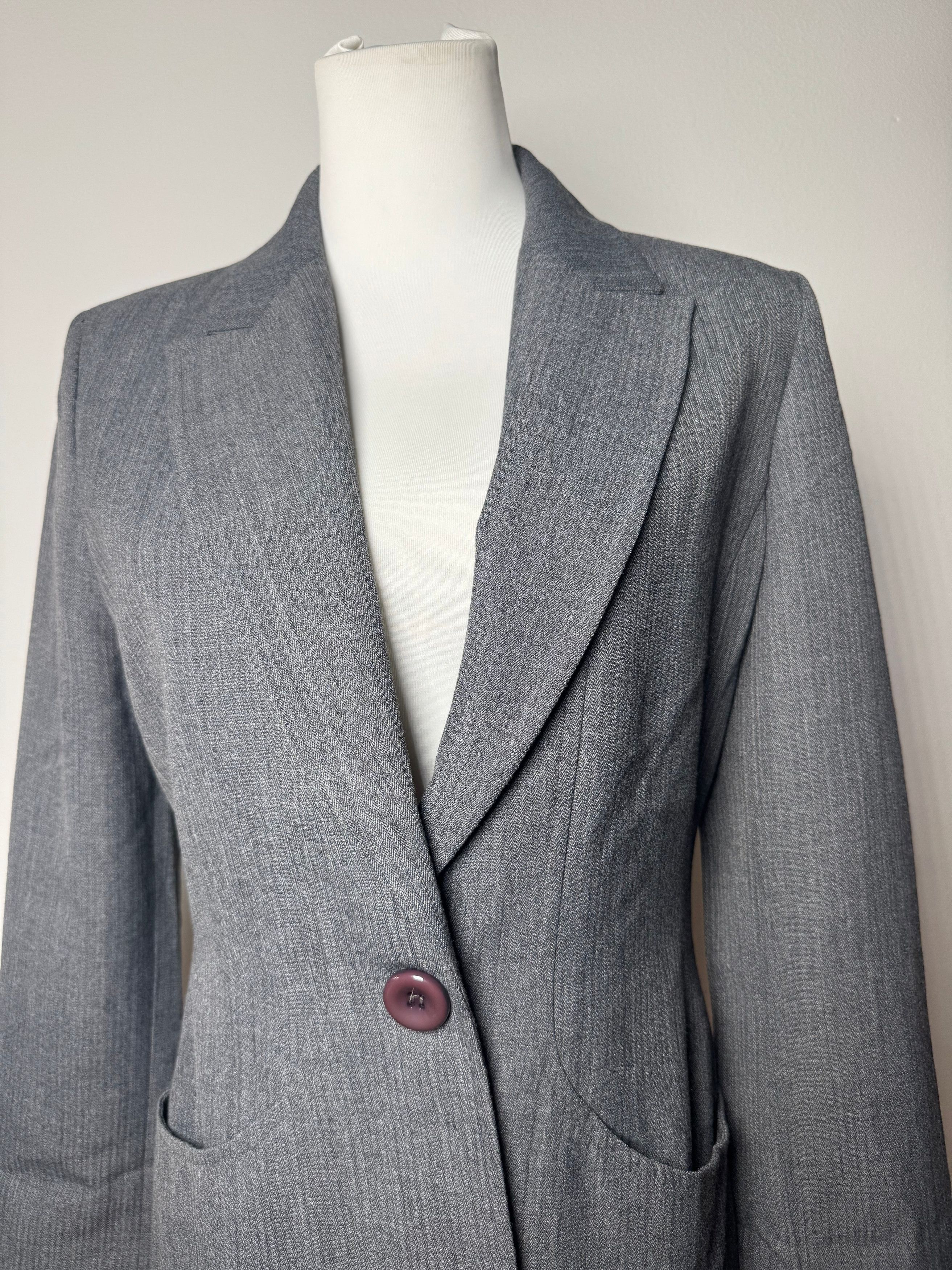 Fendi Vintage Roma Wool Blazer 38/M Grey Size XS / US 0-2 / IT 36-38 - 15 Thumbnail