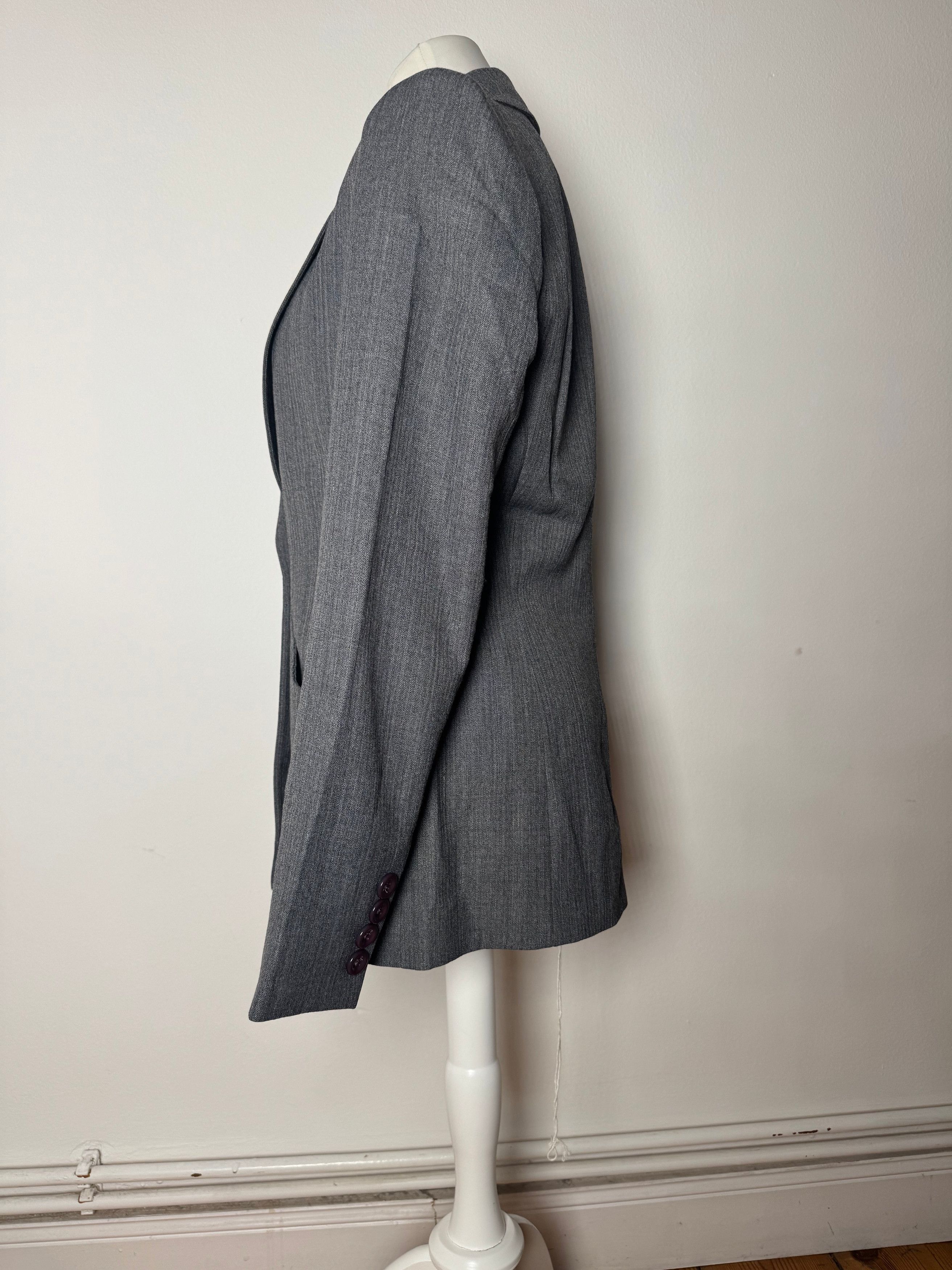 Fendi Vintage Roma Wool Blazer 38/M Grey Size XS / US 0-2 / IT 36-38 - 2 Thumbnail