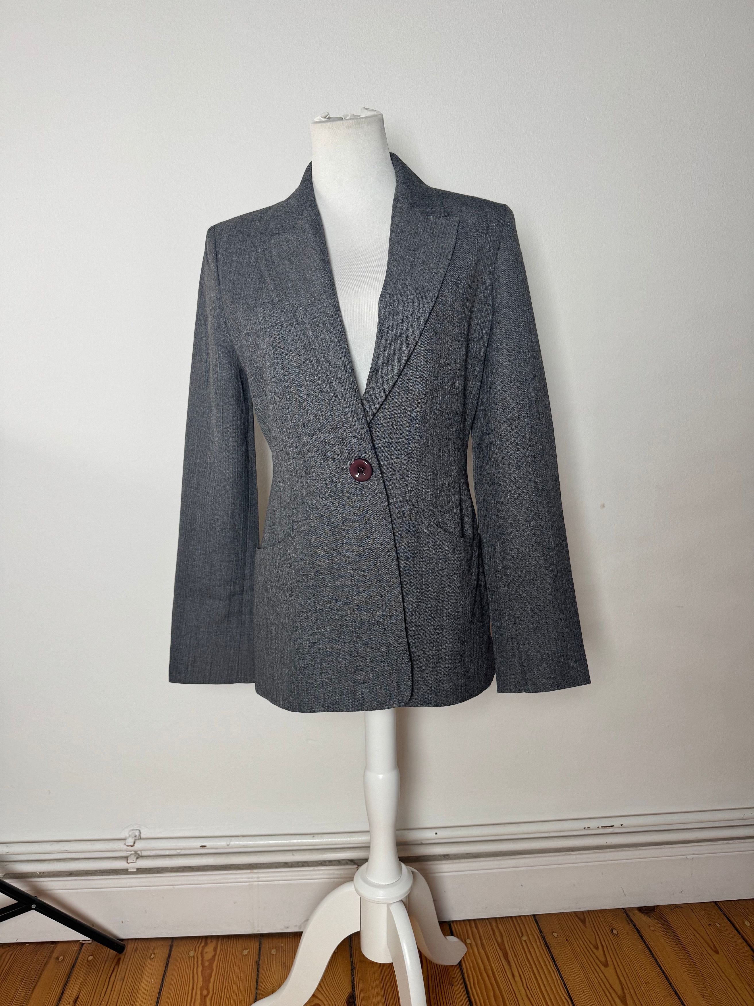Fendi Vintage Roma Wool Blazer 38/M Grey Size XS / US 0-2 / IT 36-38 - 14 Thumbnail